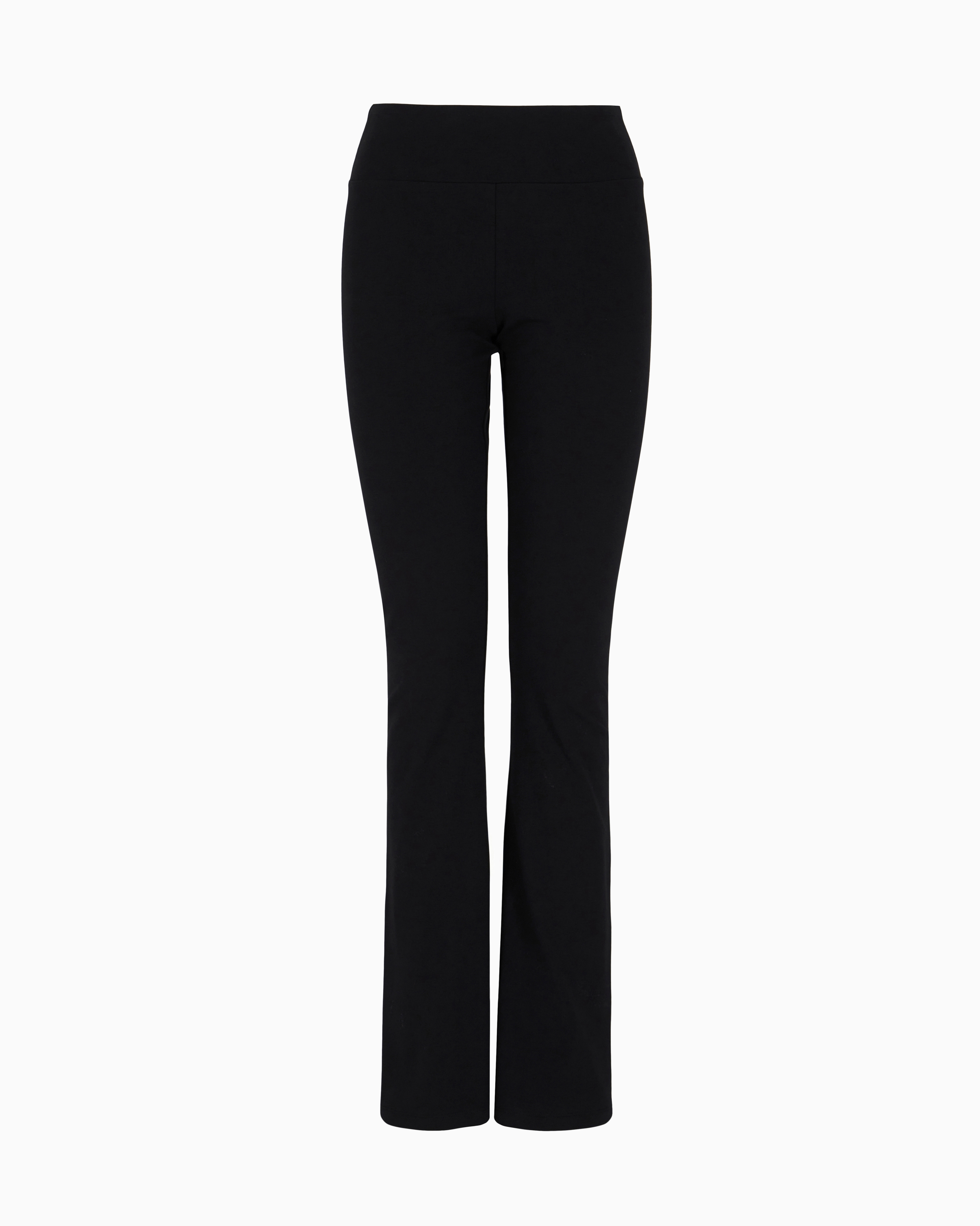 Ea7 Core Lady Stretch Cotton Jersey Leggings In Black
