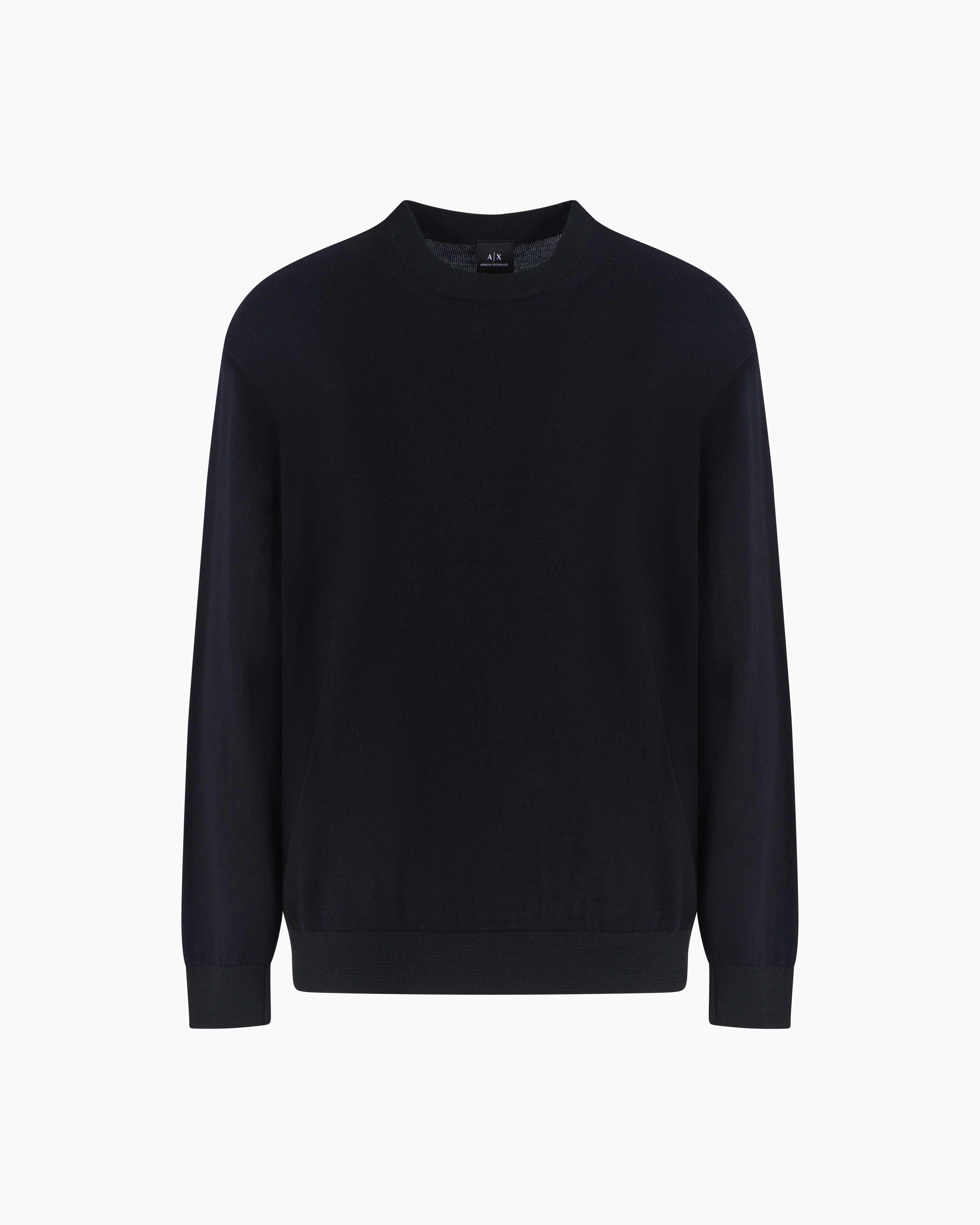 Armani Exchange Wool Blend Turtleneck Sweater In Navy Blue