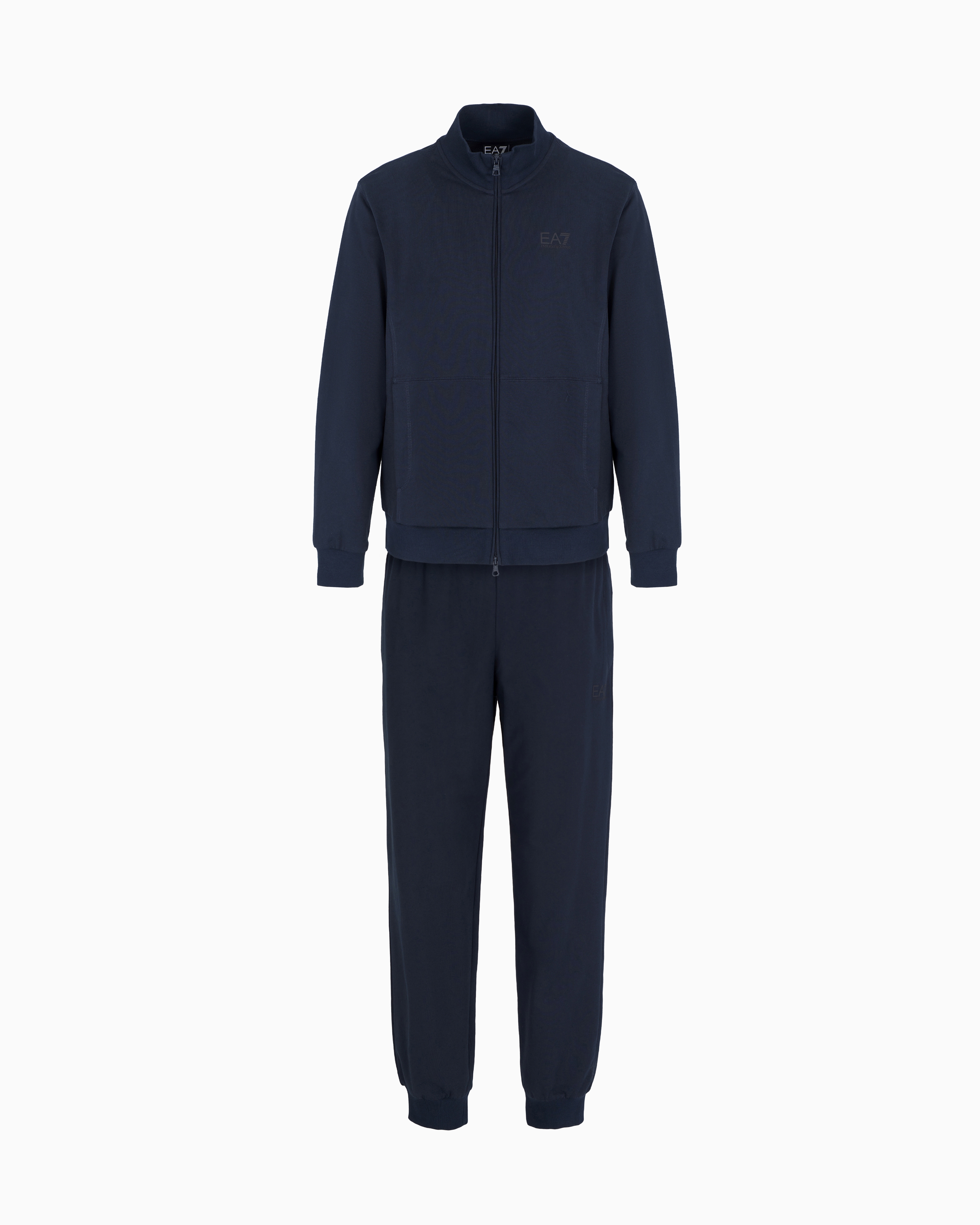 Ea7 Navy_blue Visibility Cotton Full-Zip Tracksuit Xxl
