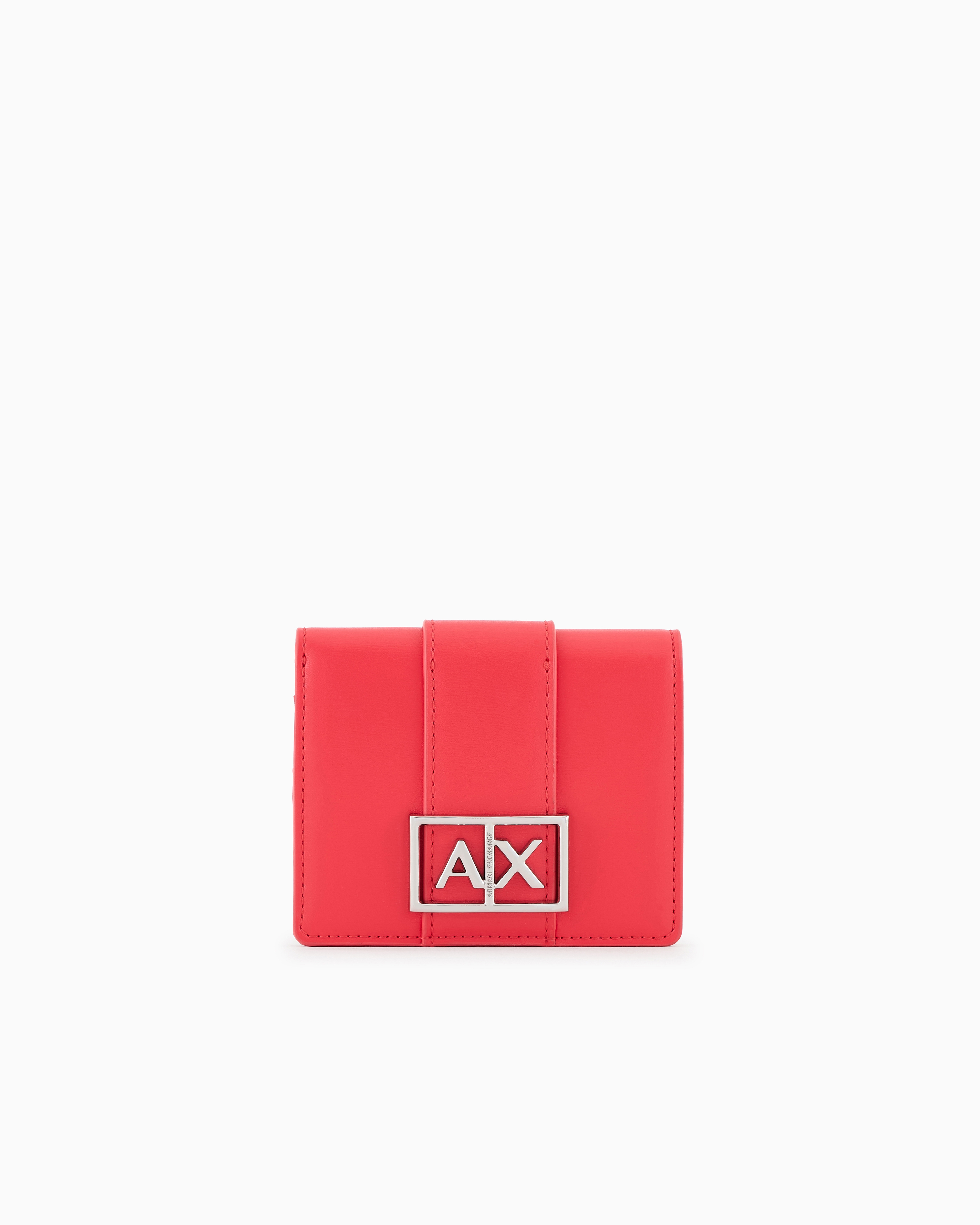 Armani Exchange Small Wallet With Asv Logo In Red