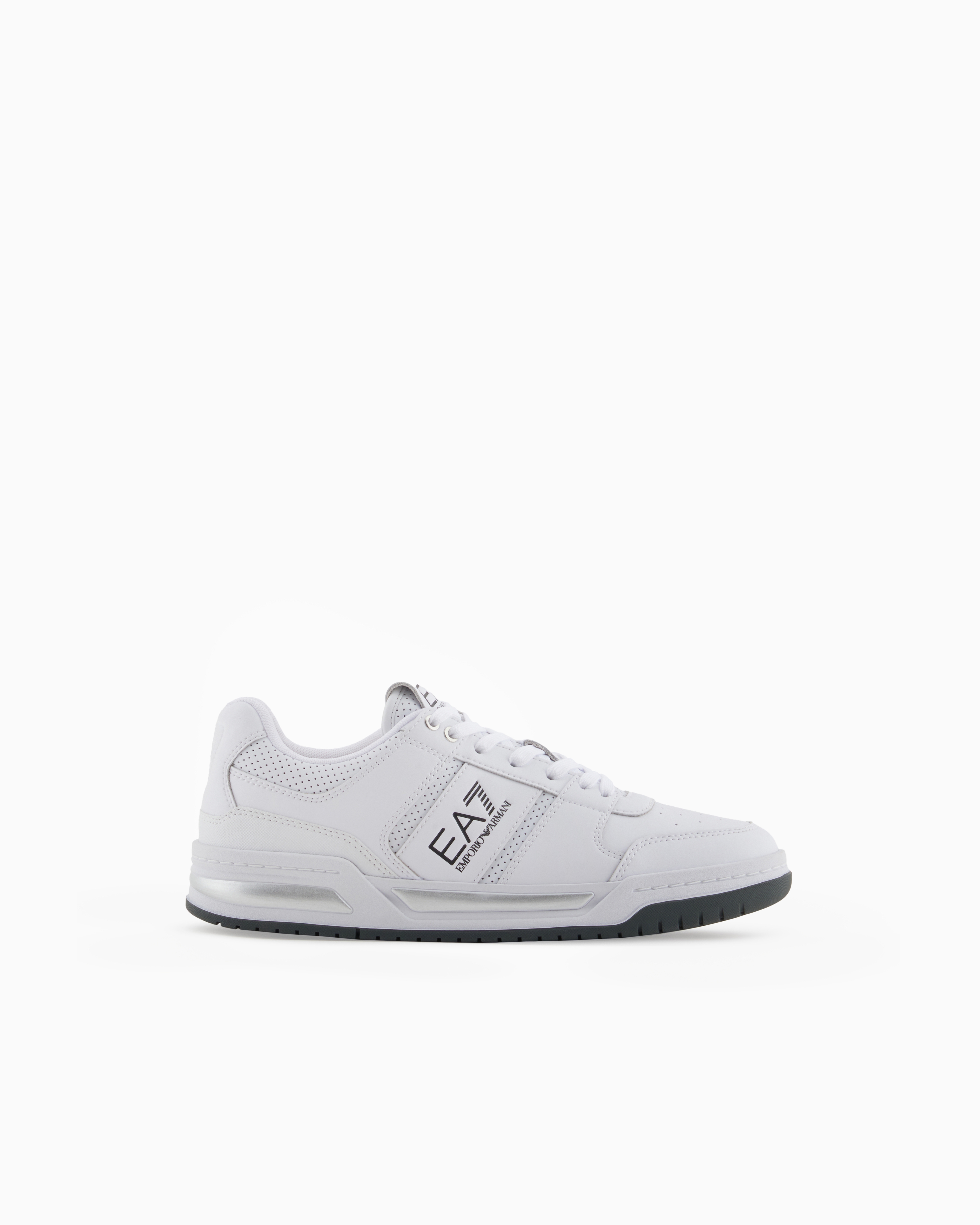 EA7 BASELINE LEATHER SNEAKERS