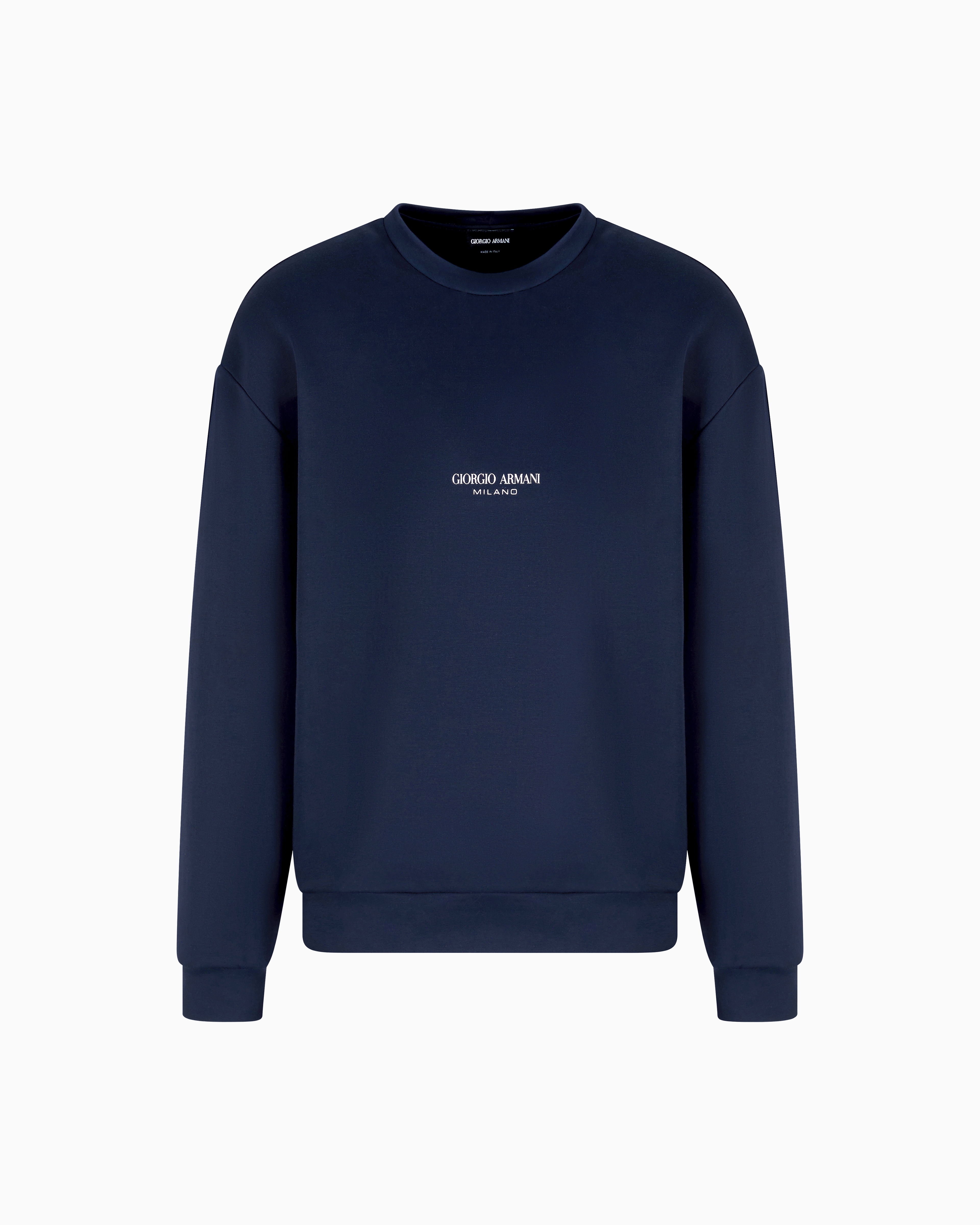 GIORGIO ARMANI MICROMODAL JERSEY CREW-NECK SWEATSHIRT