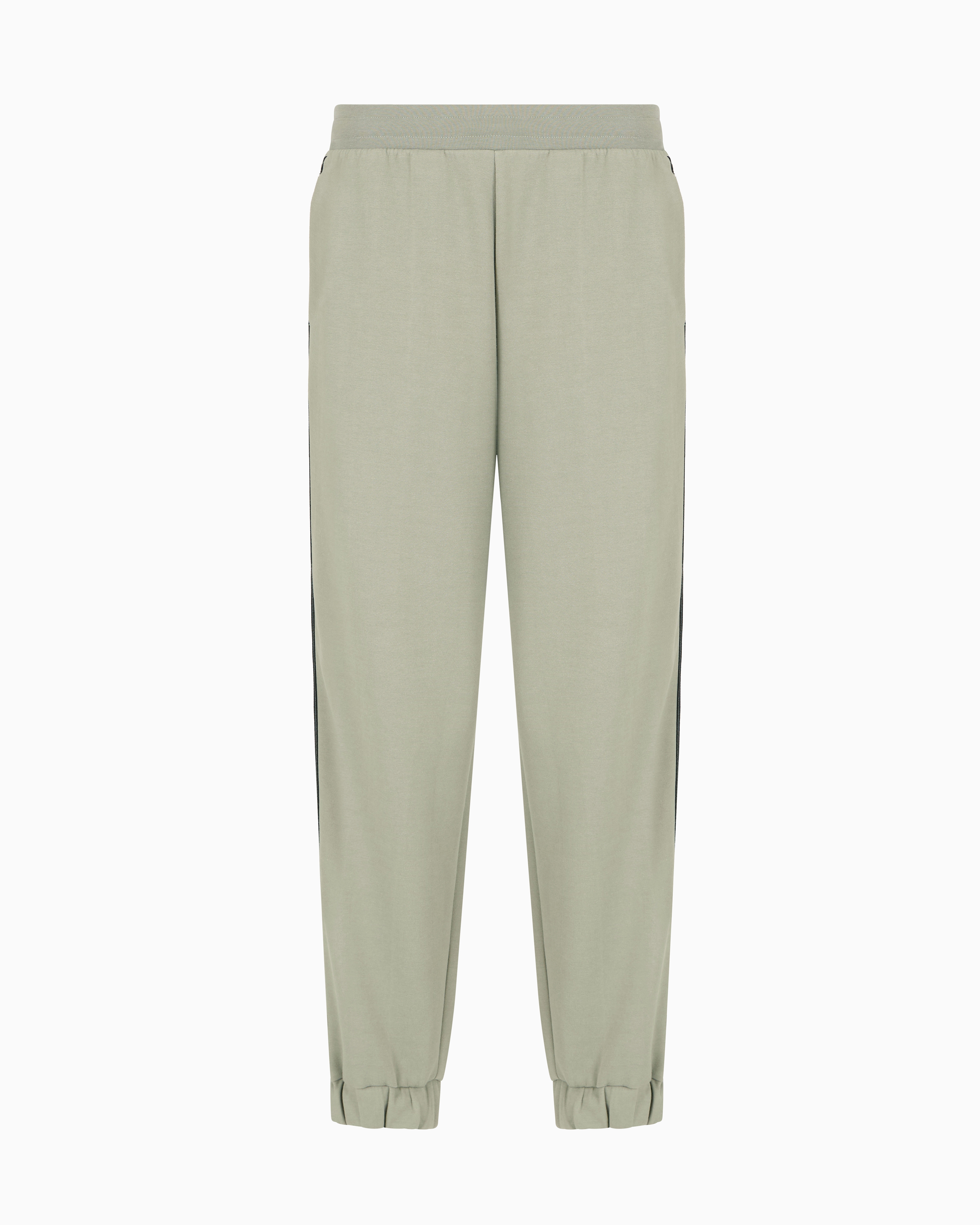 Ea7 Cotton-blend Logo Series Joggers In Gray