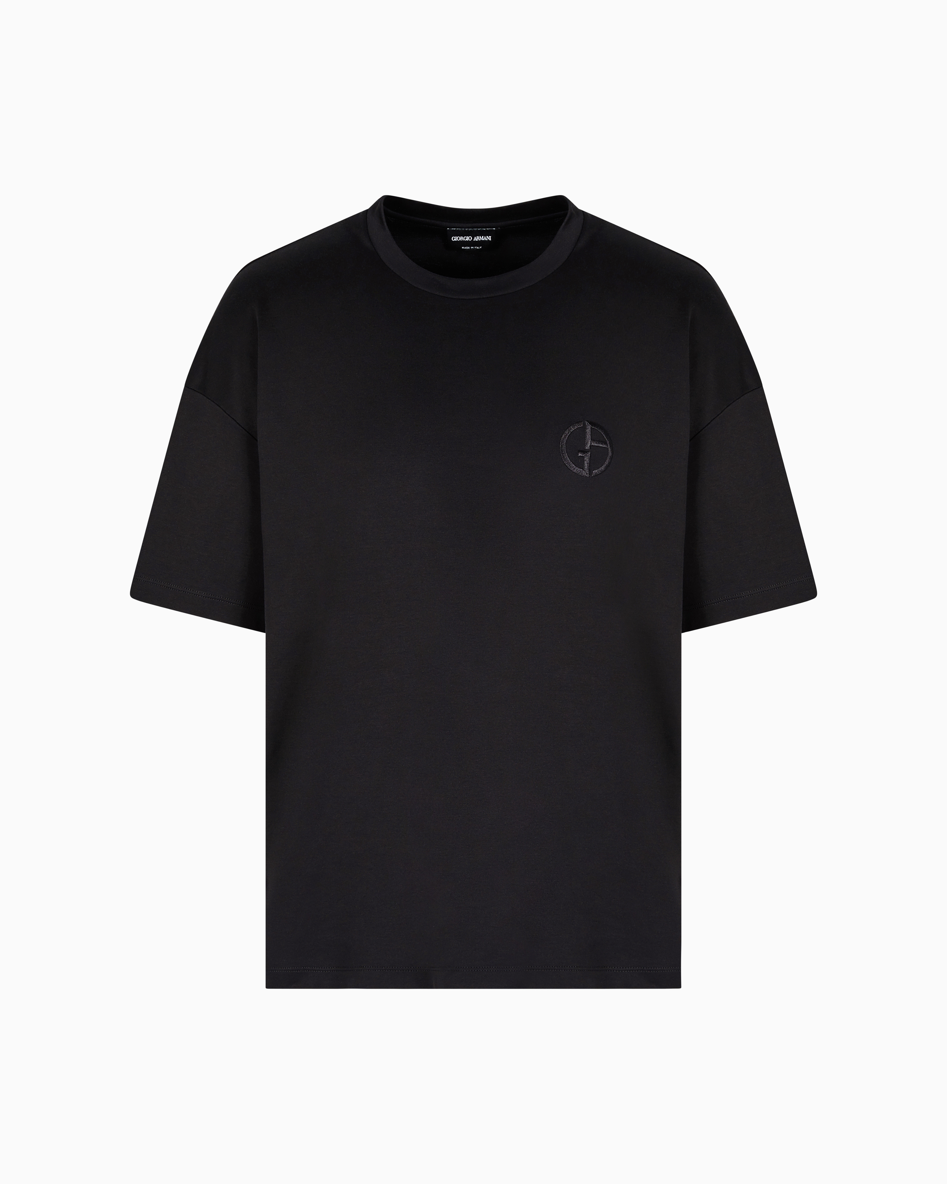 GIORGIO ARMANI OVERSIZED CREW-NECK T-SHIRT IN ORGANIC COTTON INTERLOCK
