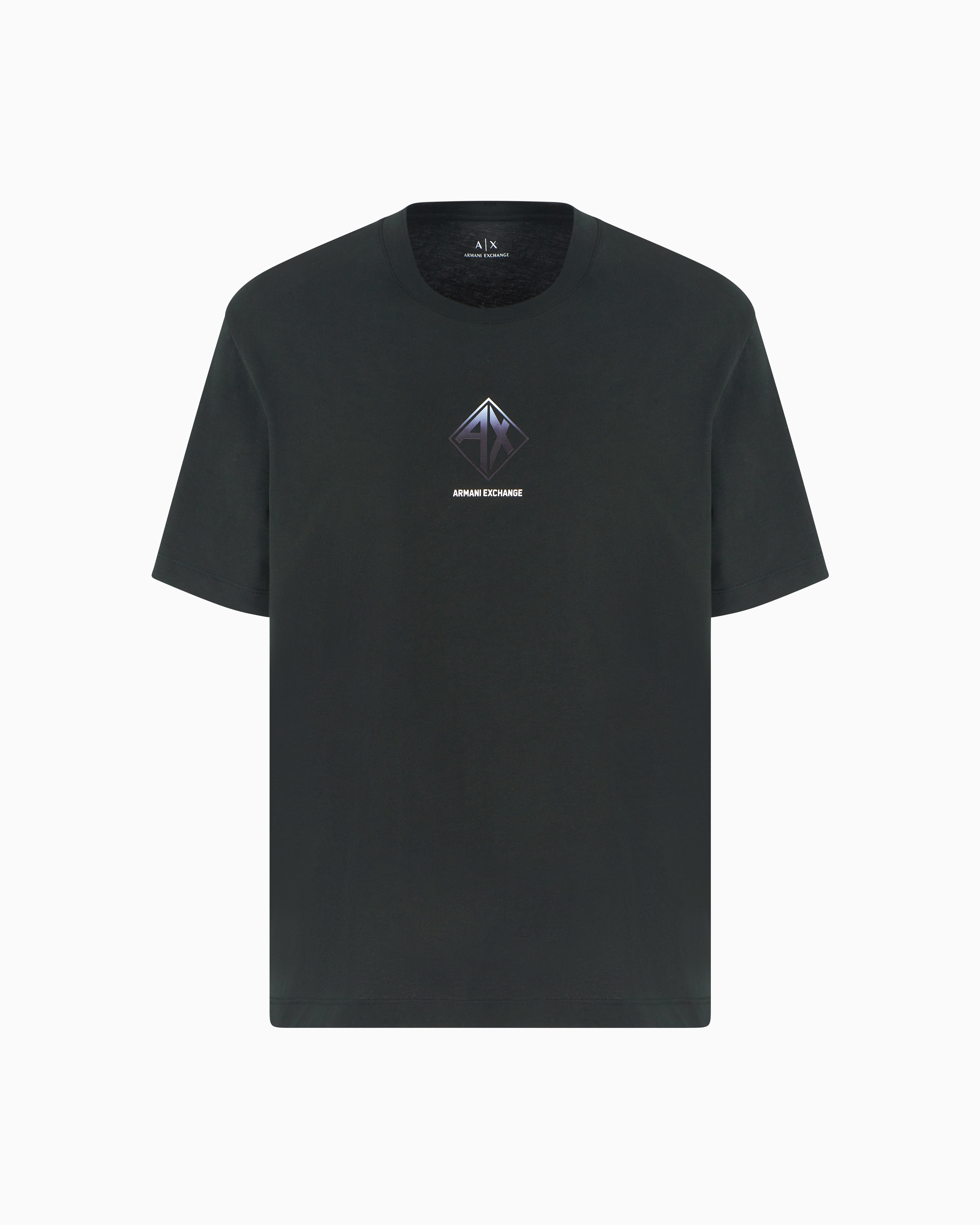 Armani Exchange Regular Fit T-shirt With Logo Print In Green