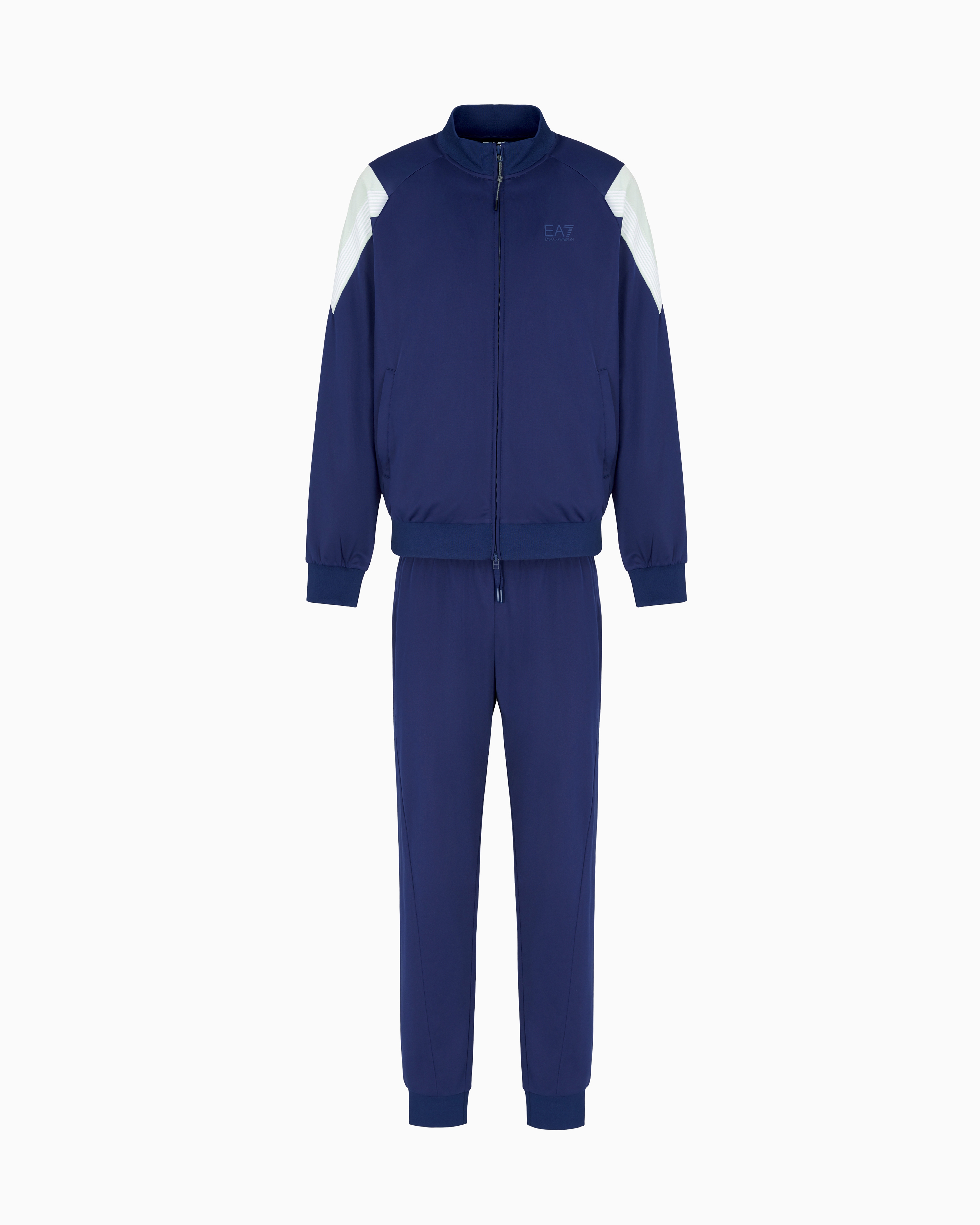Ea7 7 Lines Tracksuit In Technical Fabric In Blue