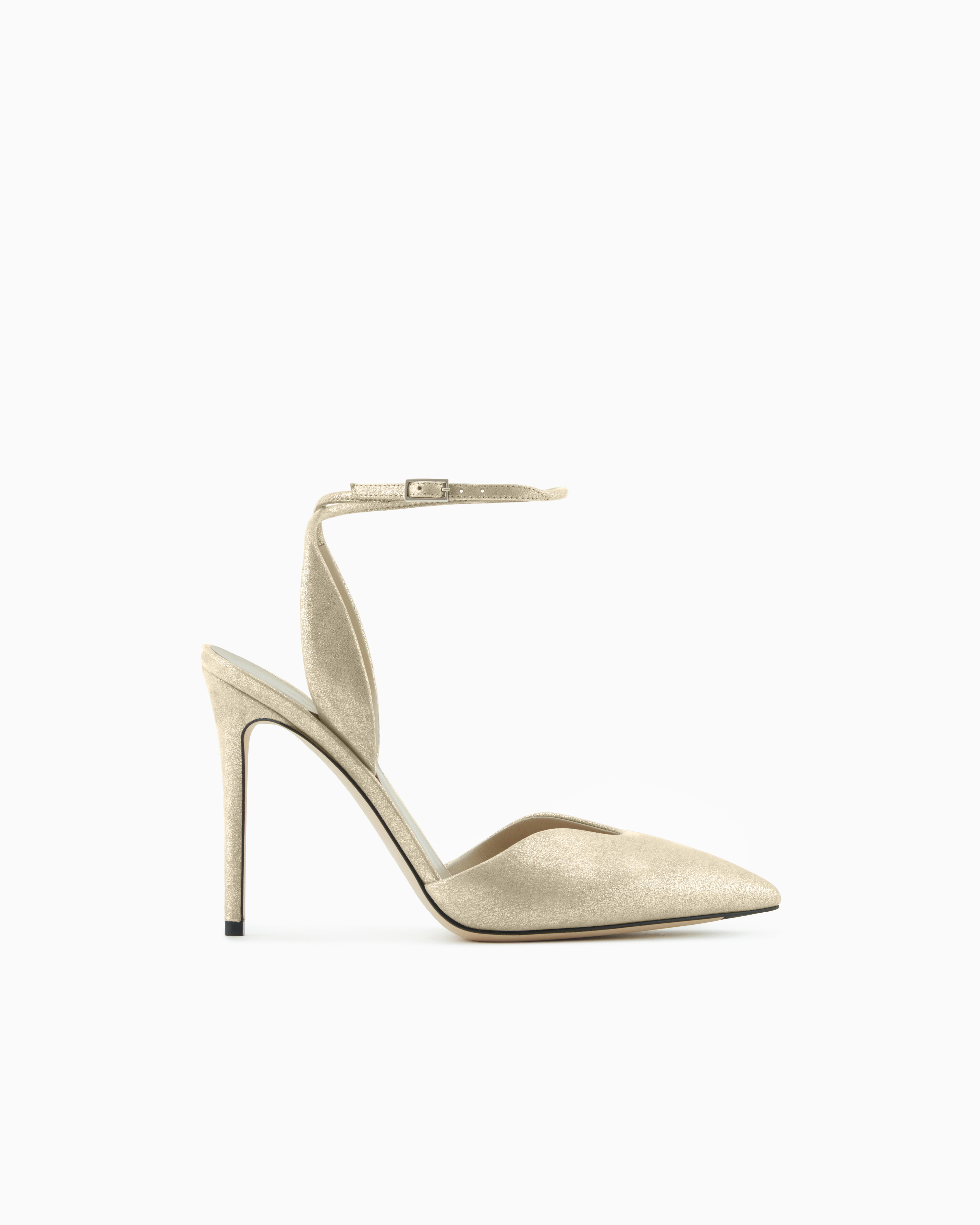 Giorgio Armani Ankle Strap High-heeled Sandals In Beige