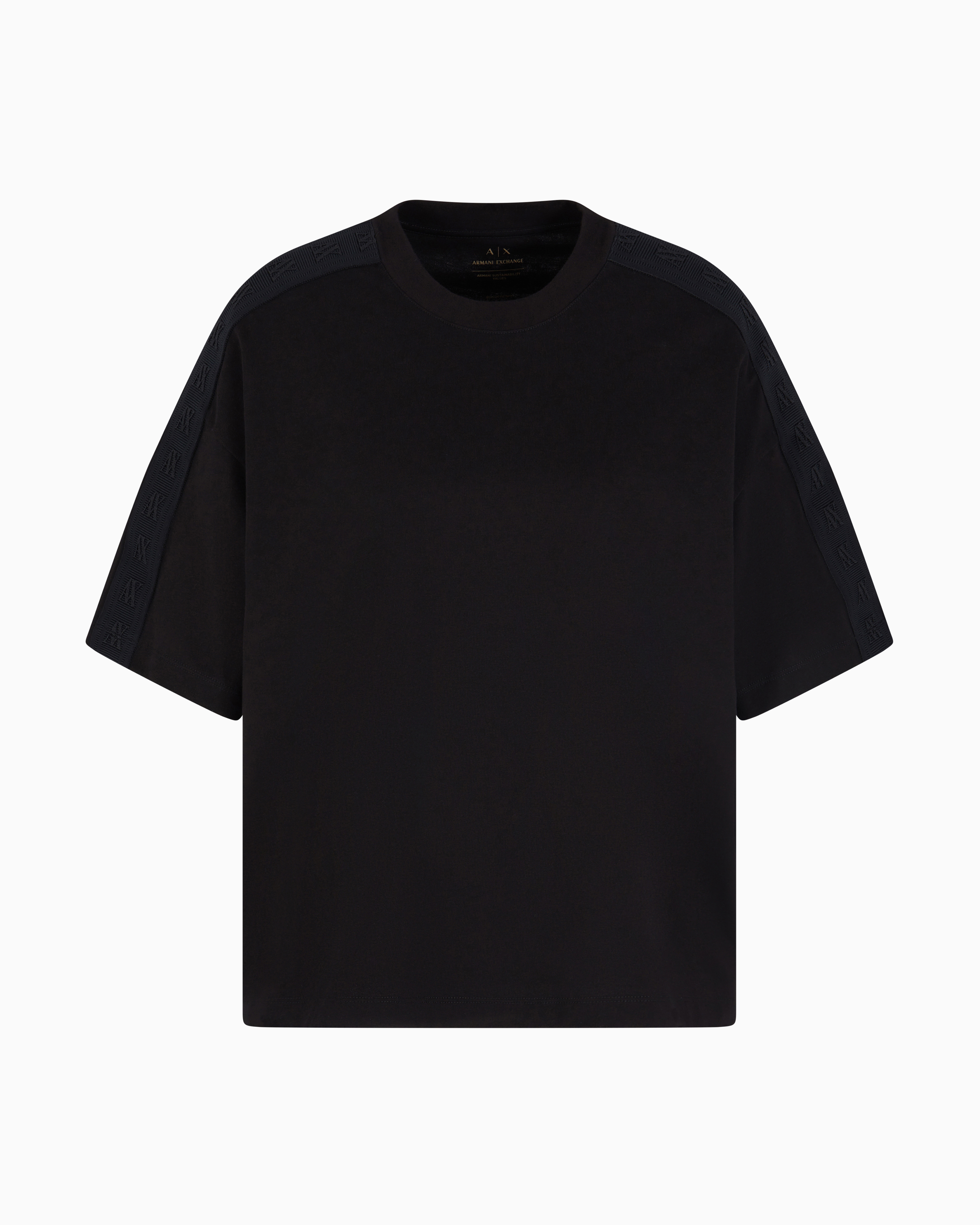 Armani Exchange Relaxed Fit T-shirts In Black