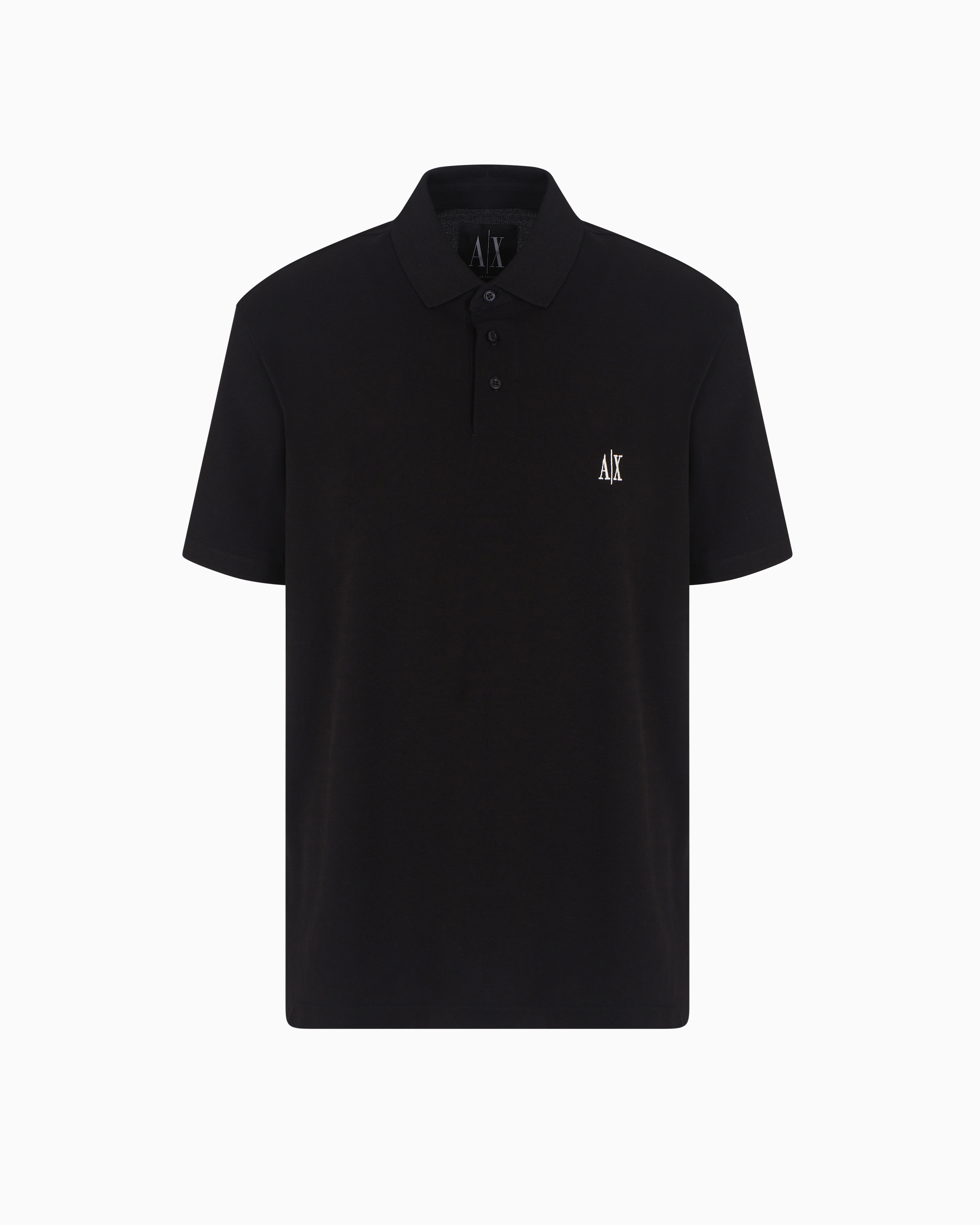 Armani Exchange Polo Shirts In Black