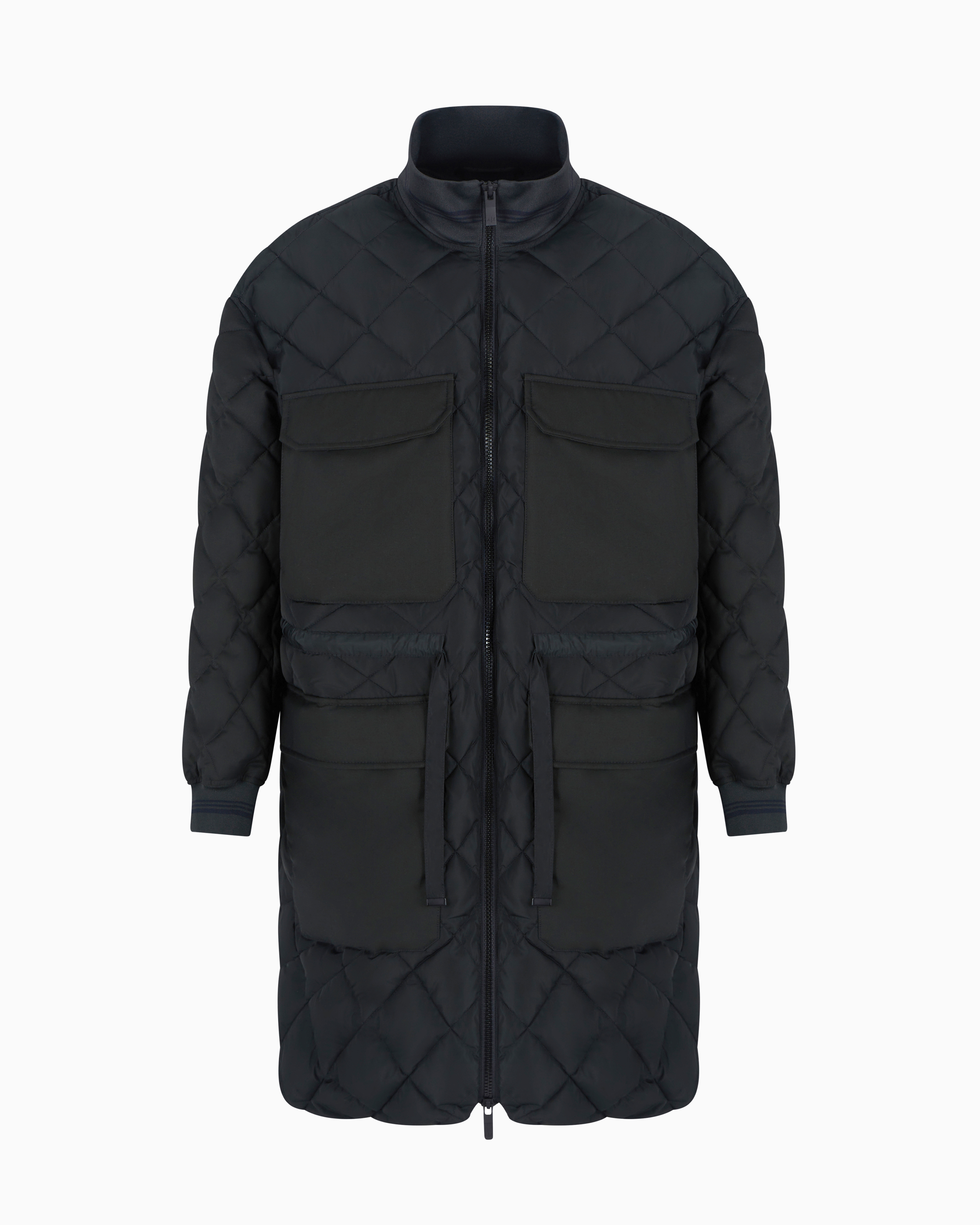 Armani Exchange Quilted Jacket With Max Pockets In Green