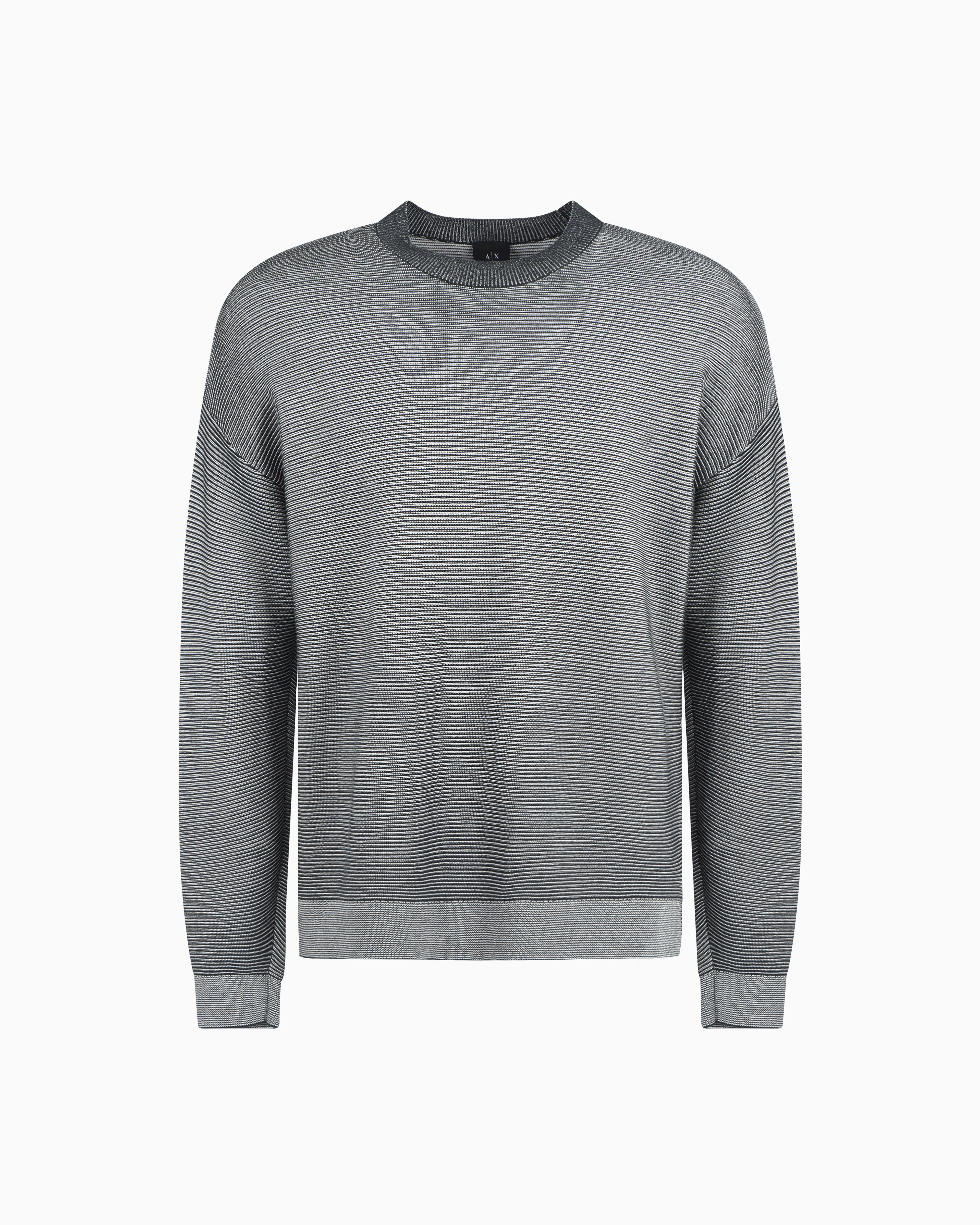 Armani Exchange Ribbed Cotton Sweater In Green