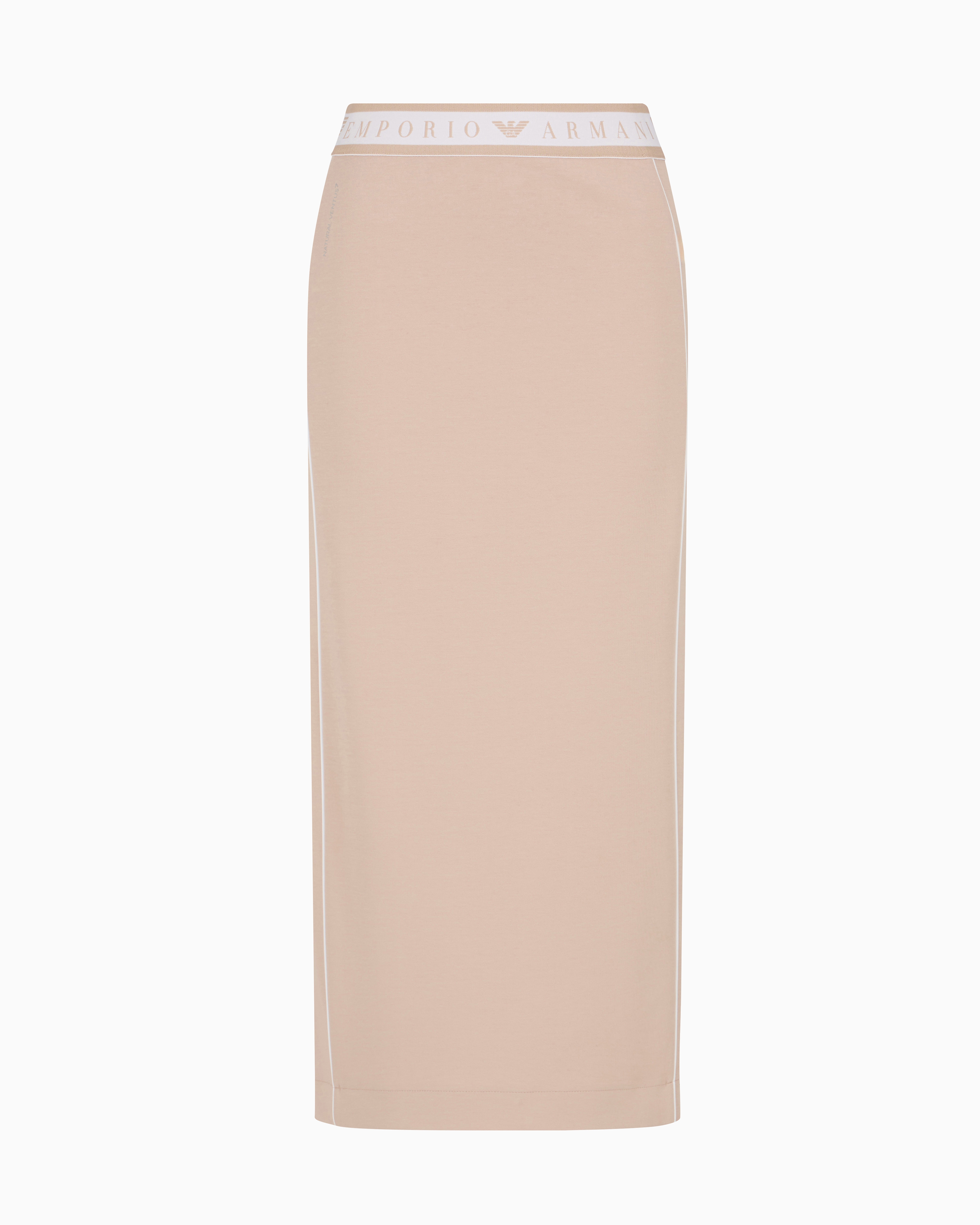 EA7 DYNAMIC ATHLETE LONG SKIRT IN NATURAL VENTUS7 TECHNICAL FABRIC