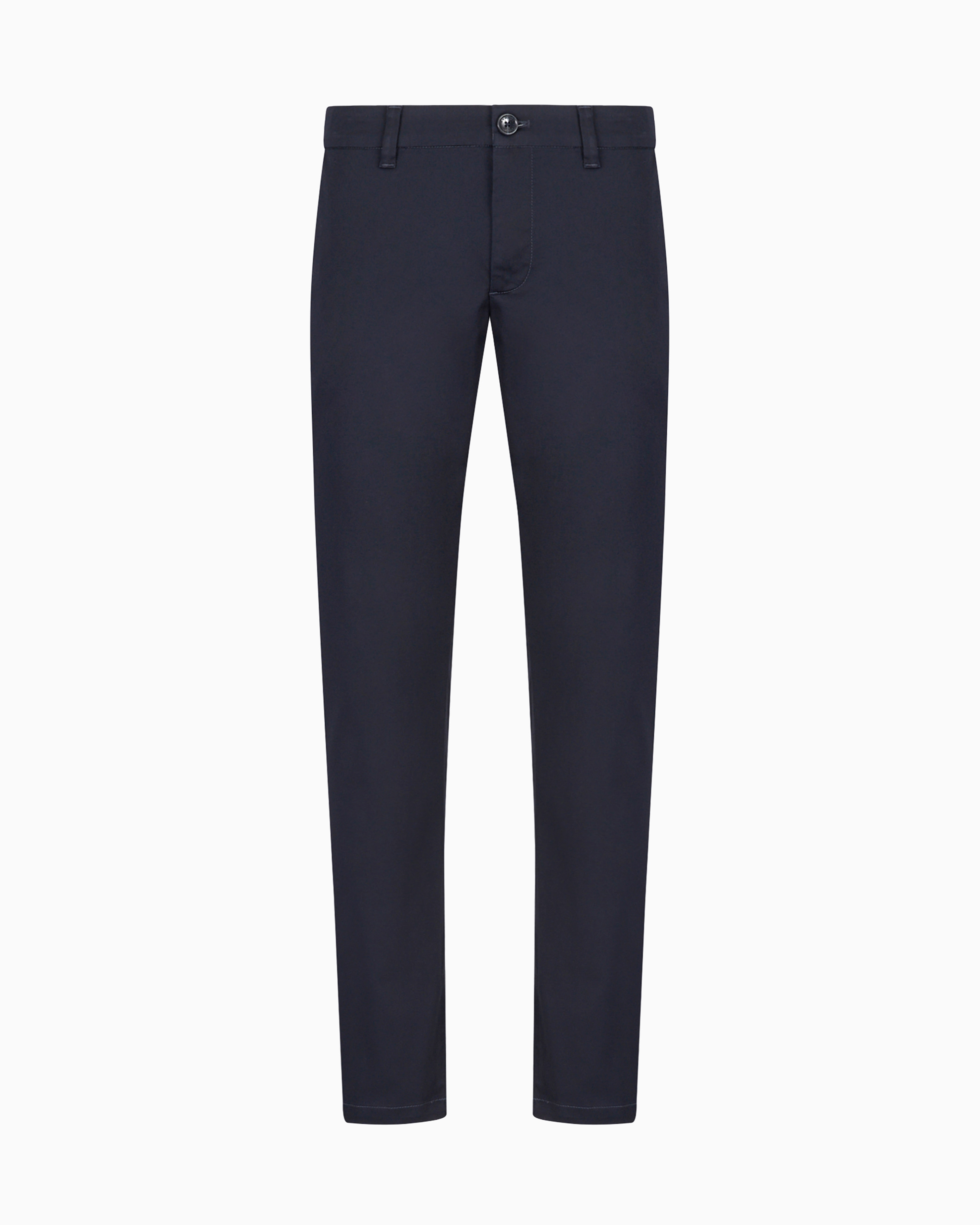 Stretch cotton drawstring trousers