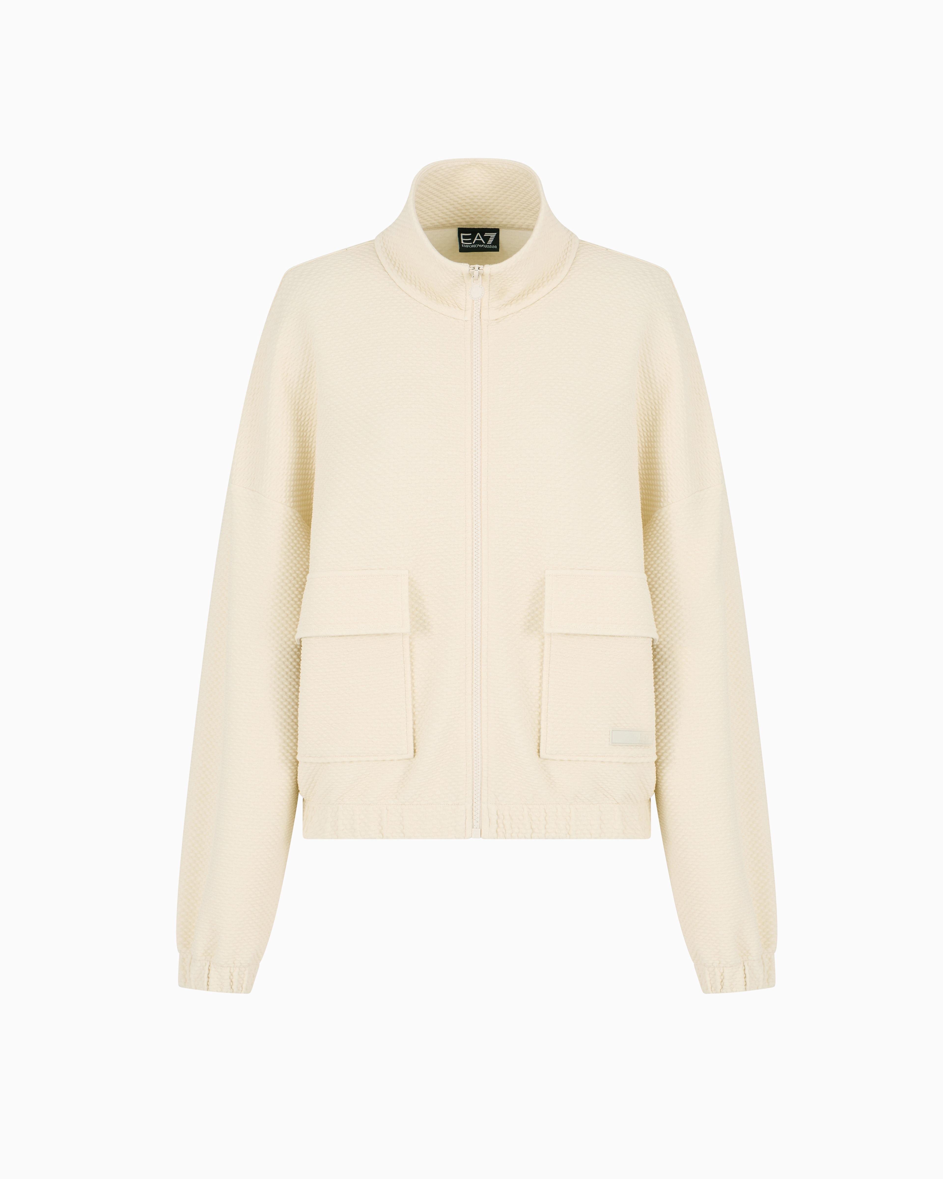 Ea7 Zip-up Sweatshirts In Beige