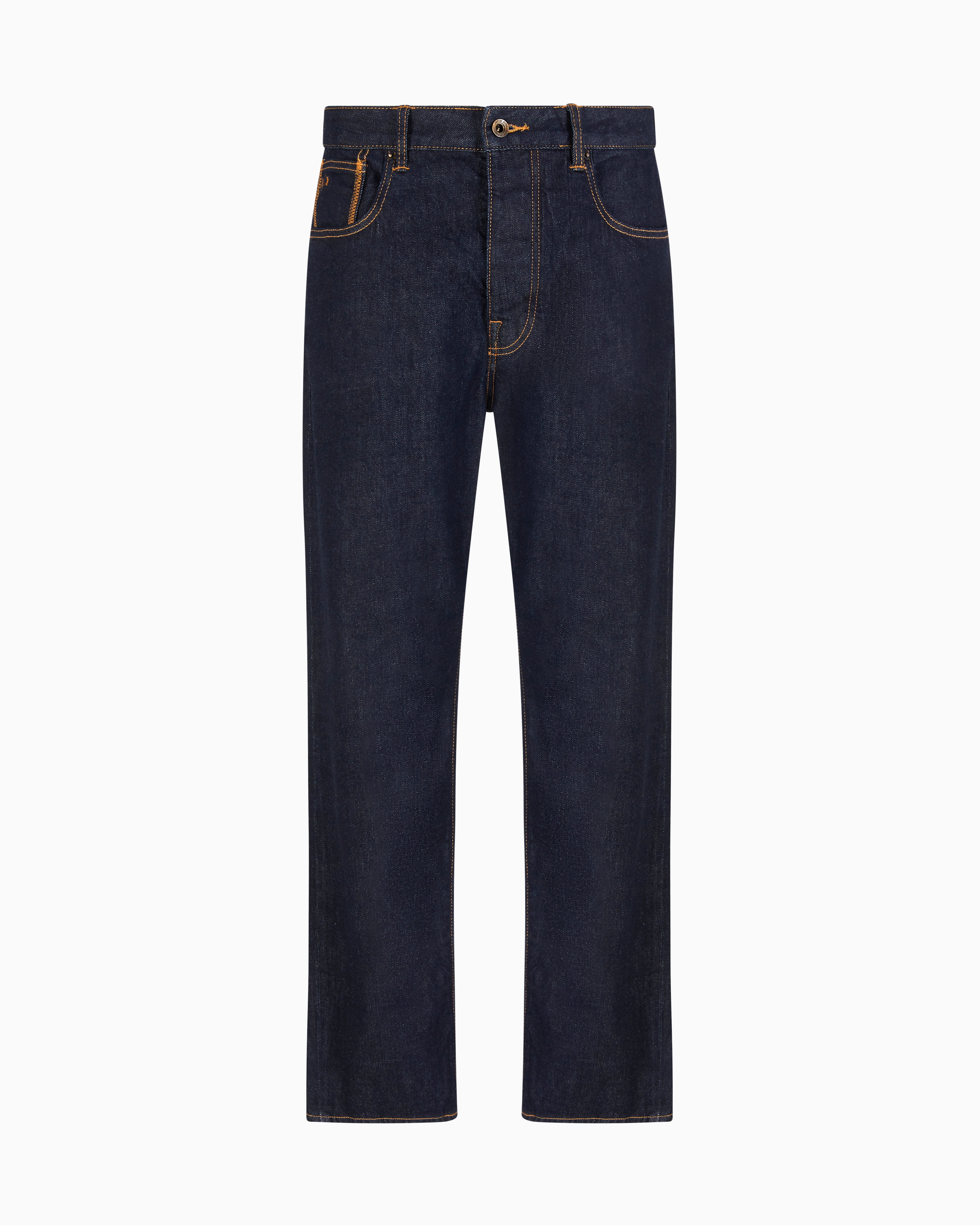 Armani Exchange J82 Loose Tapered Jeans In Cotton Denim In Blue