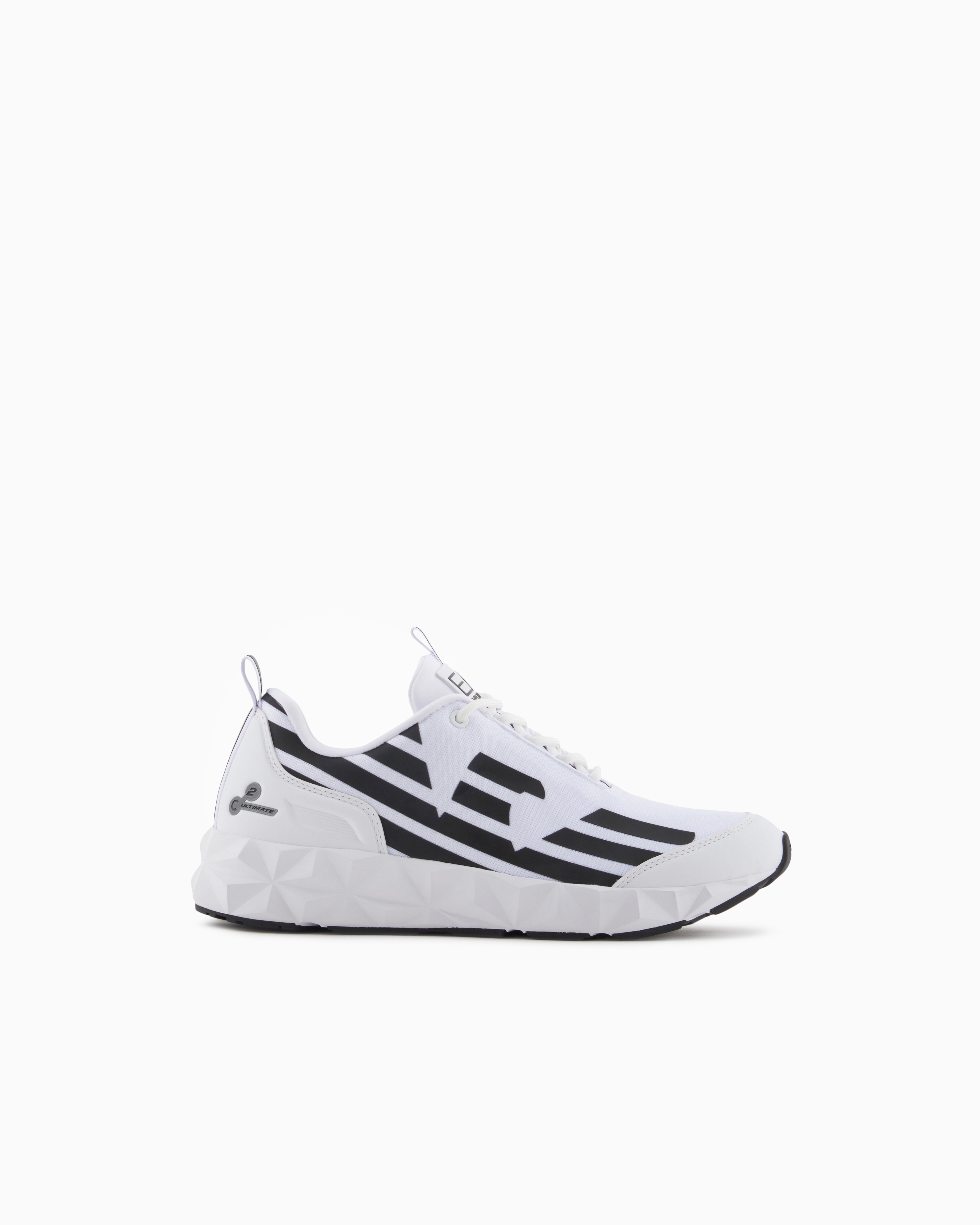 Ea7 Emporio Armani Kombat Fabric Low-top Sneakers In White