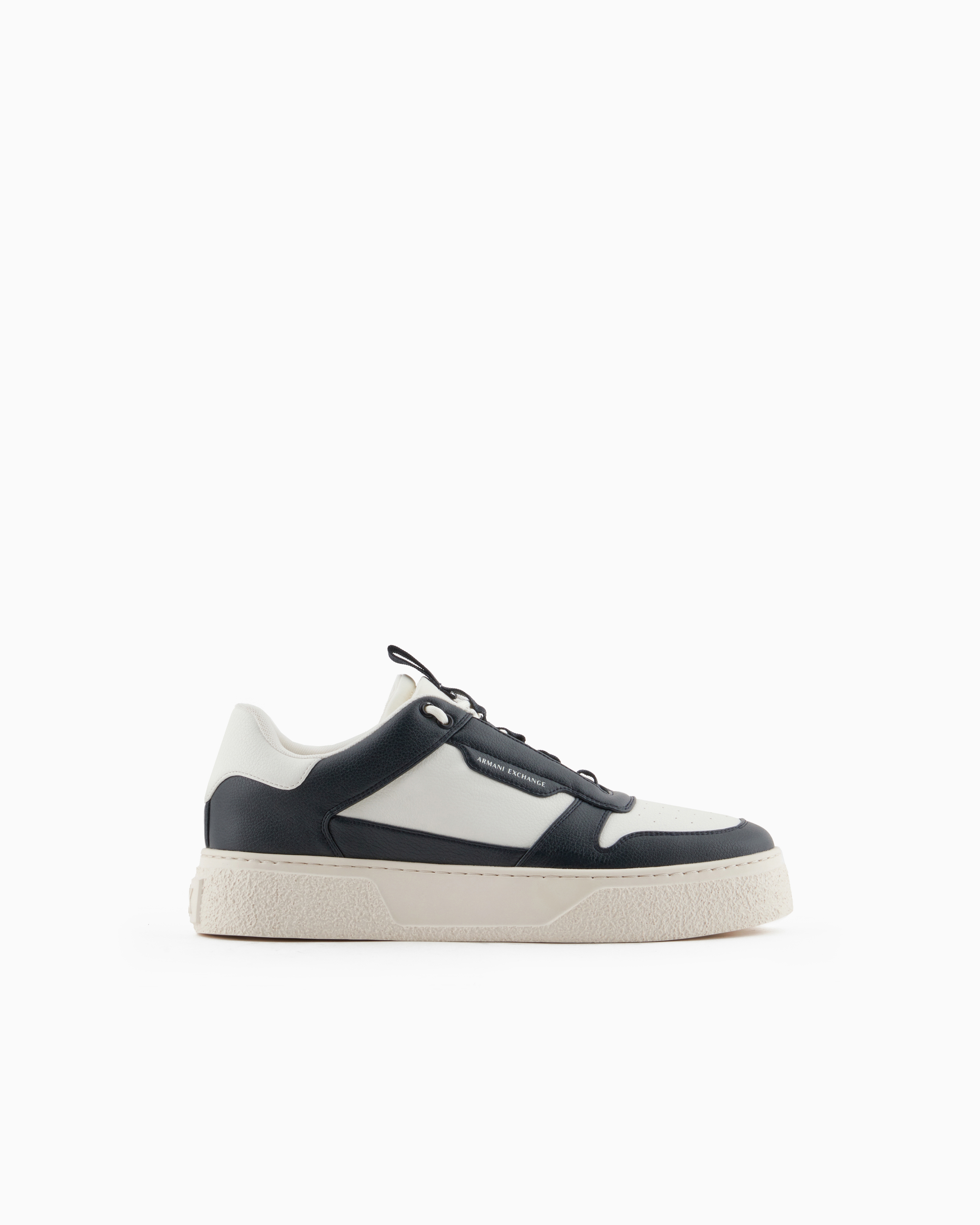 Armani Exchange Sneakers In Eco-leather With Elastic Laces