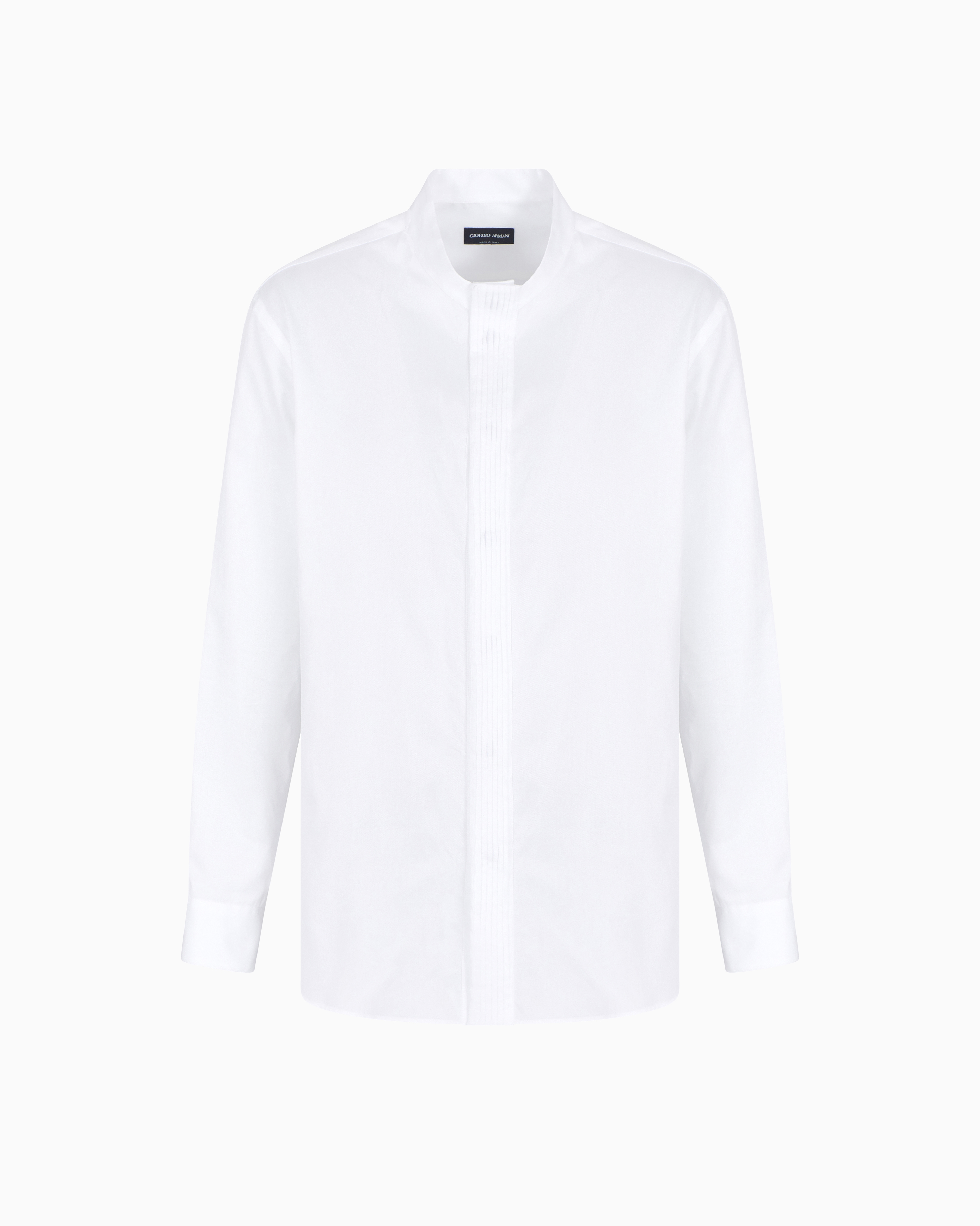 Giorgio Armani Official Store Regular-fit Cotton Shirt In White