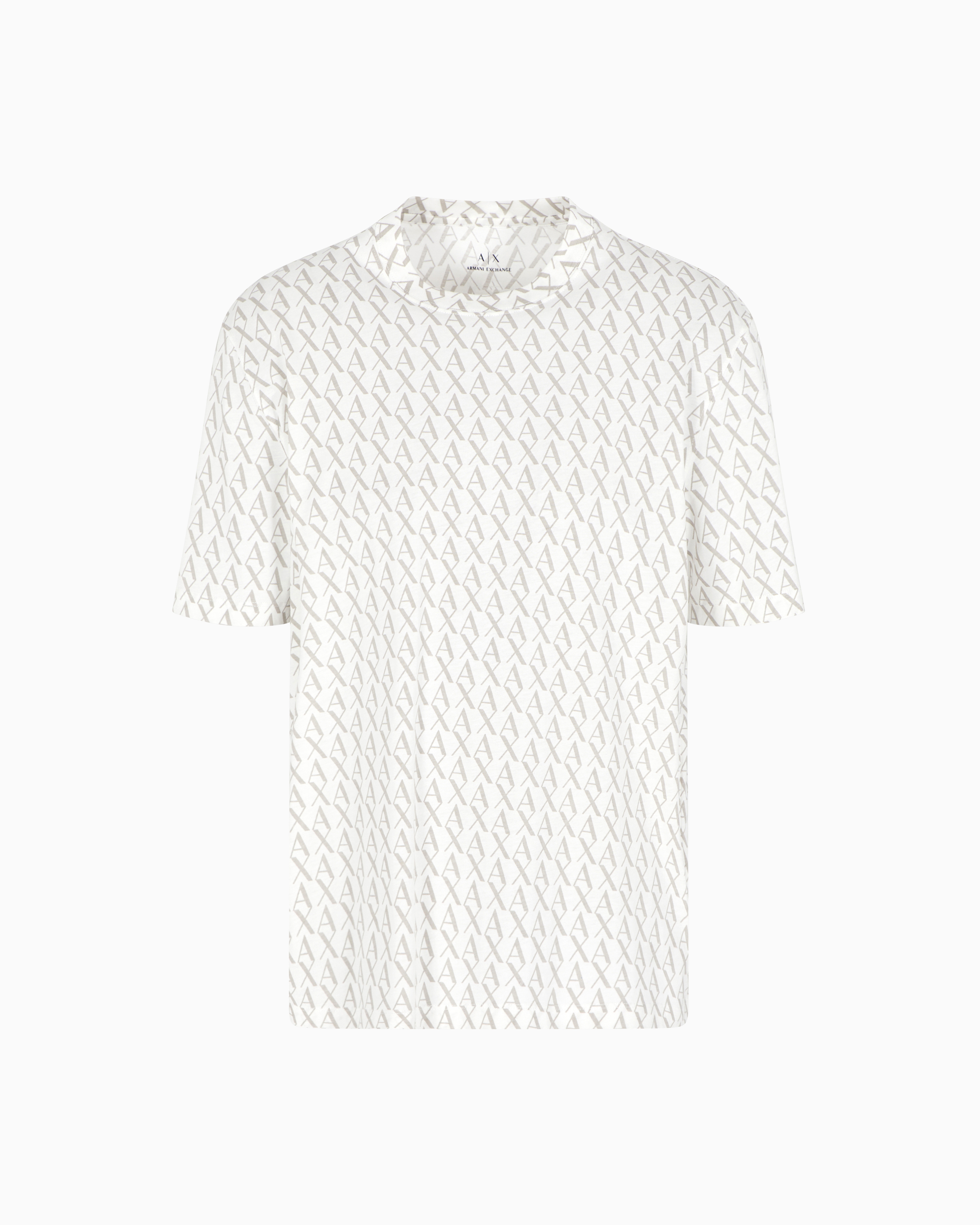 Armani Exchange Long Sleeve T-shirt With Logo Prints In White