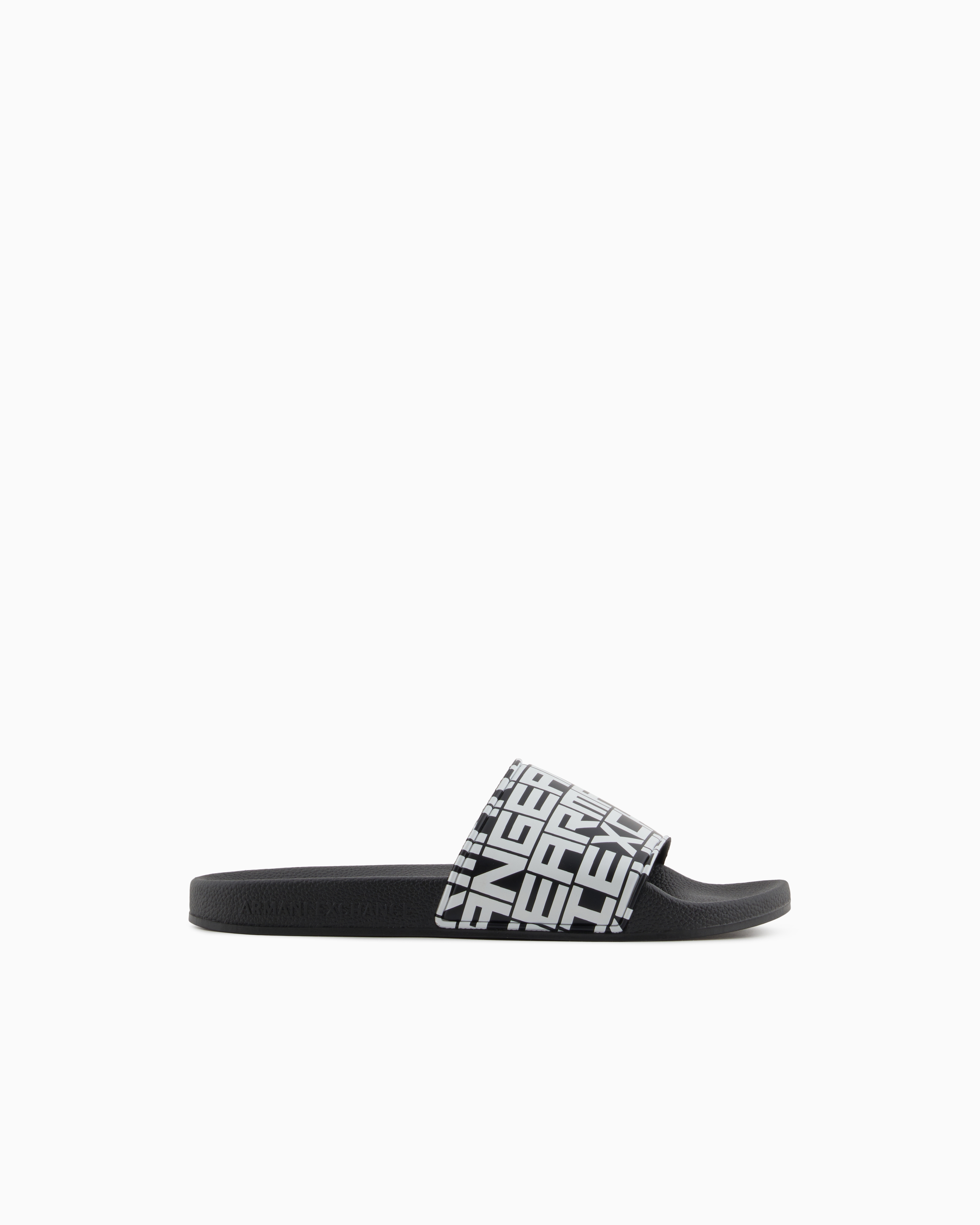 Armani Exchange Slides In Black