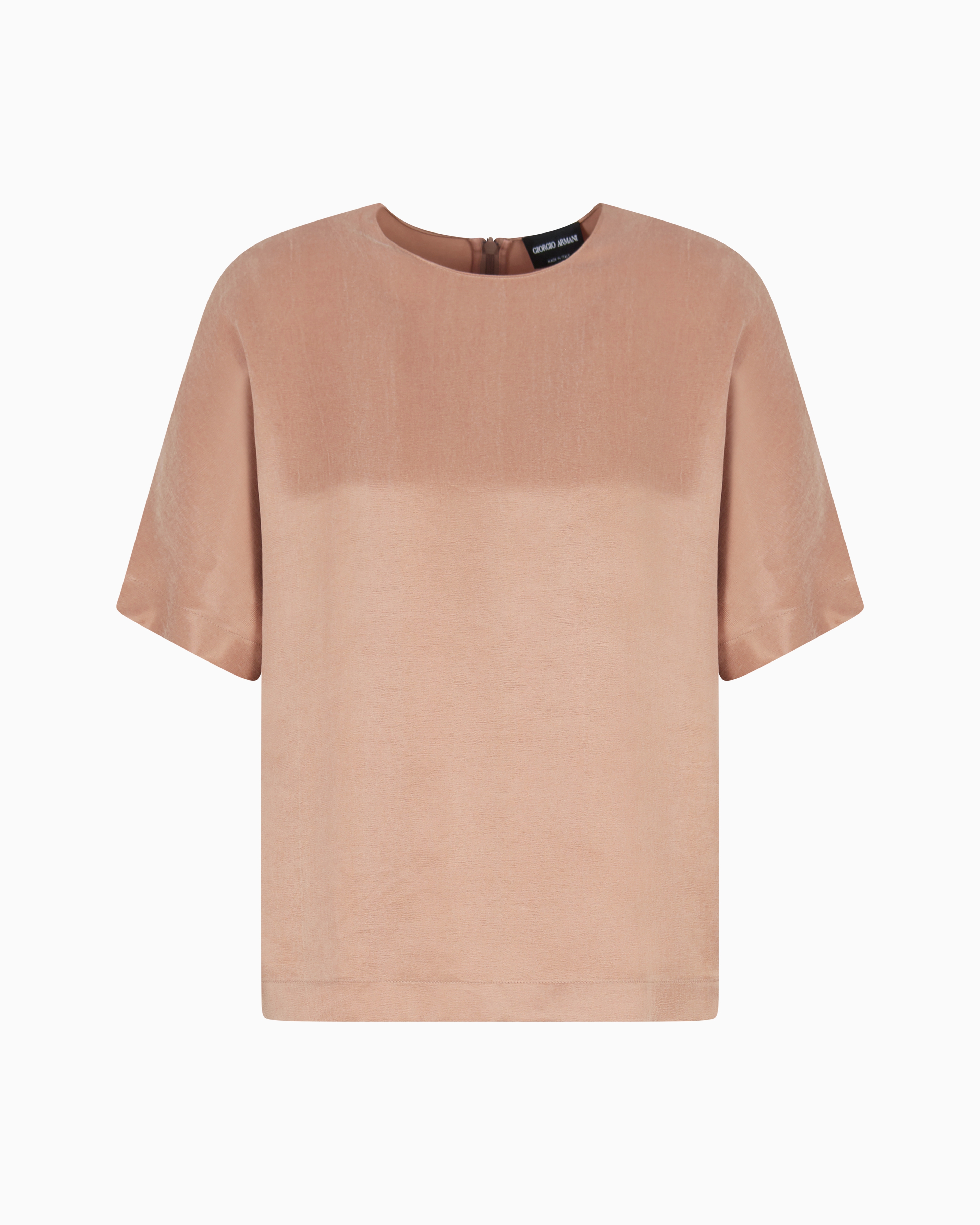 Tシャツ・カットソー GIORGIO ARMANI Eco-viscose and cupro top Rosa Giorgio Armani Eco-viscose And Cupro Top In Pink | ModeSens