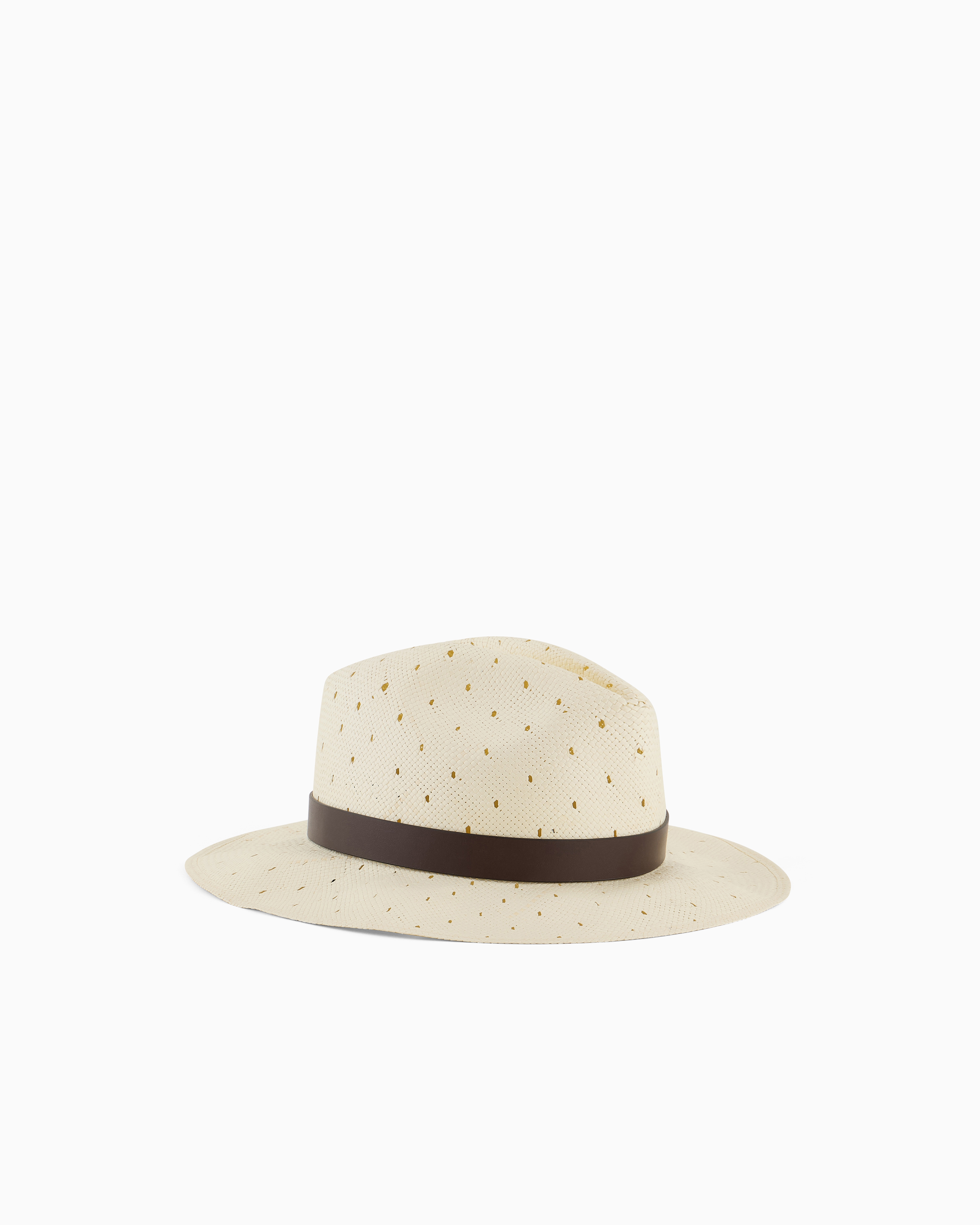 Giorgio Armani Fedora Hats In White