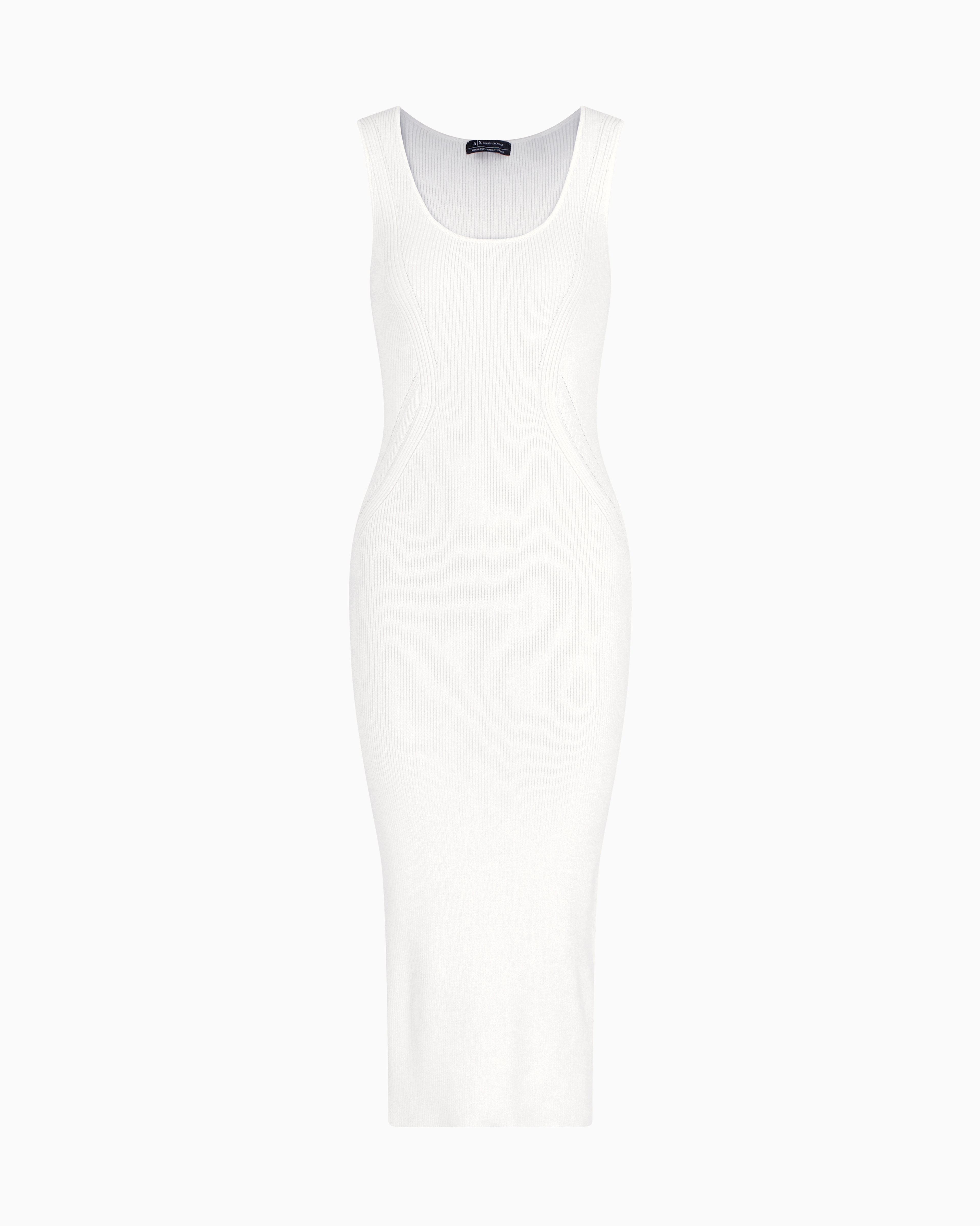 Armani Exchange Midi Dresses In White