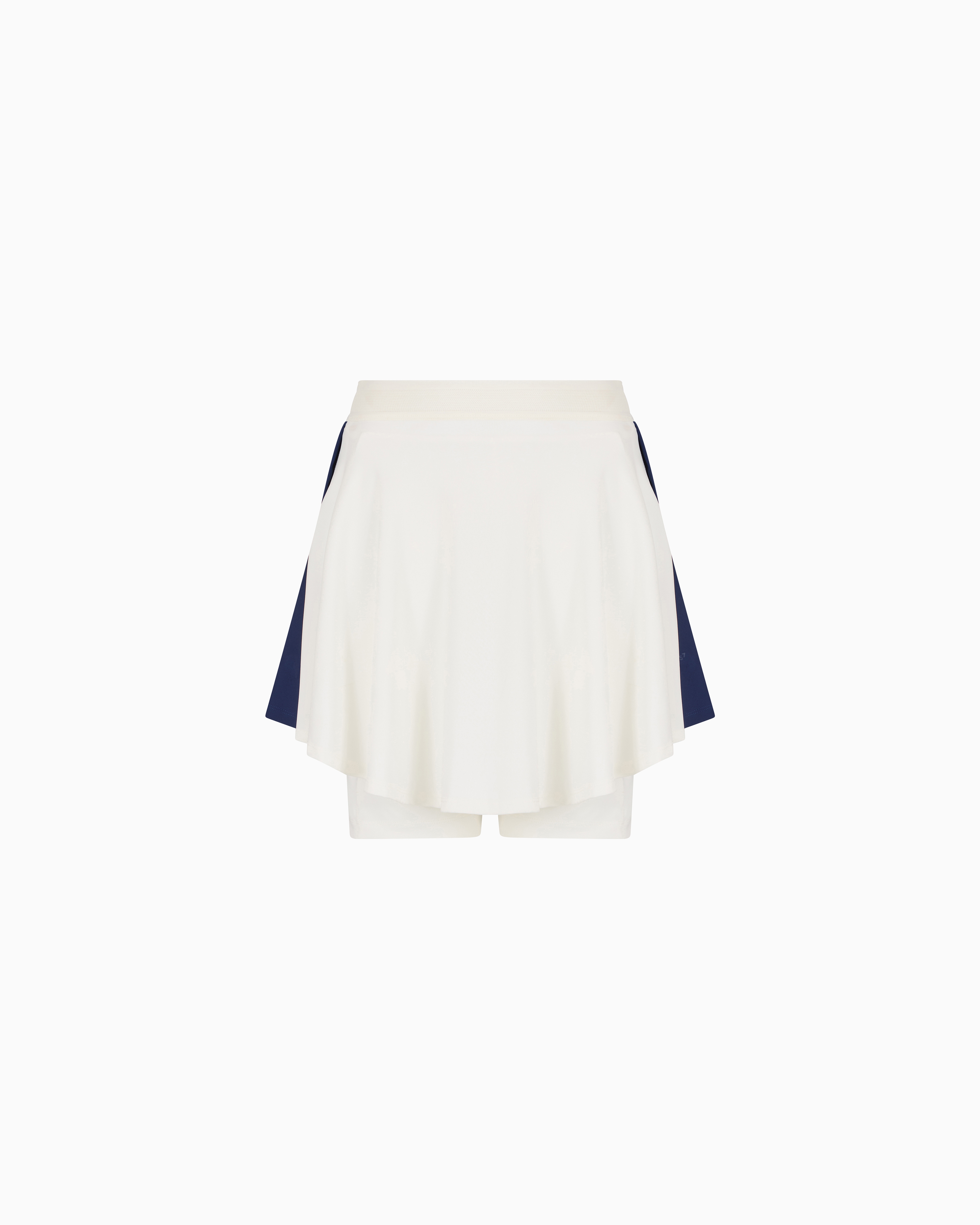 Ea7 Tennis Pro Mini Skirt In Ventus7 Technical Fabric In White