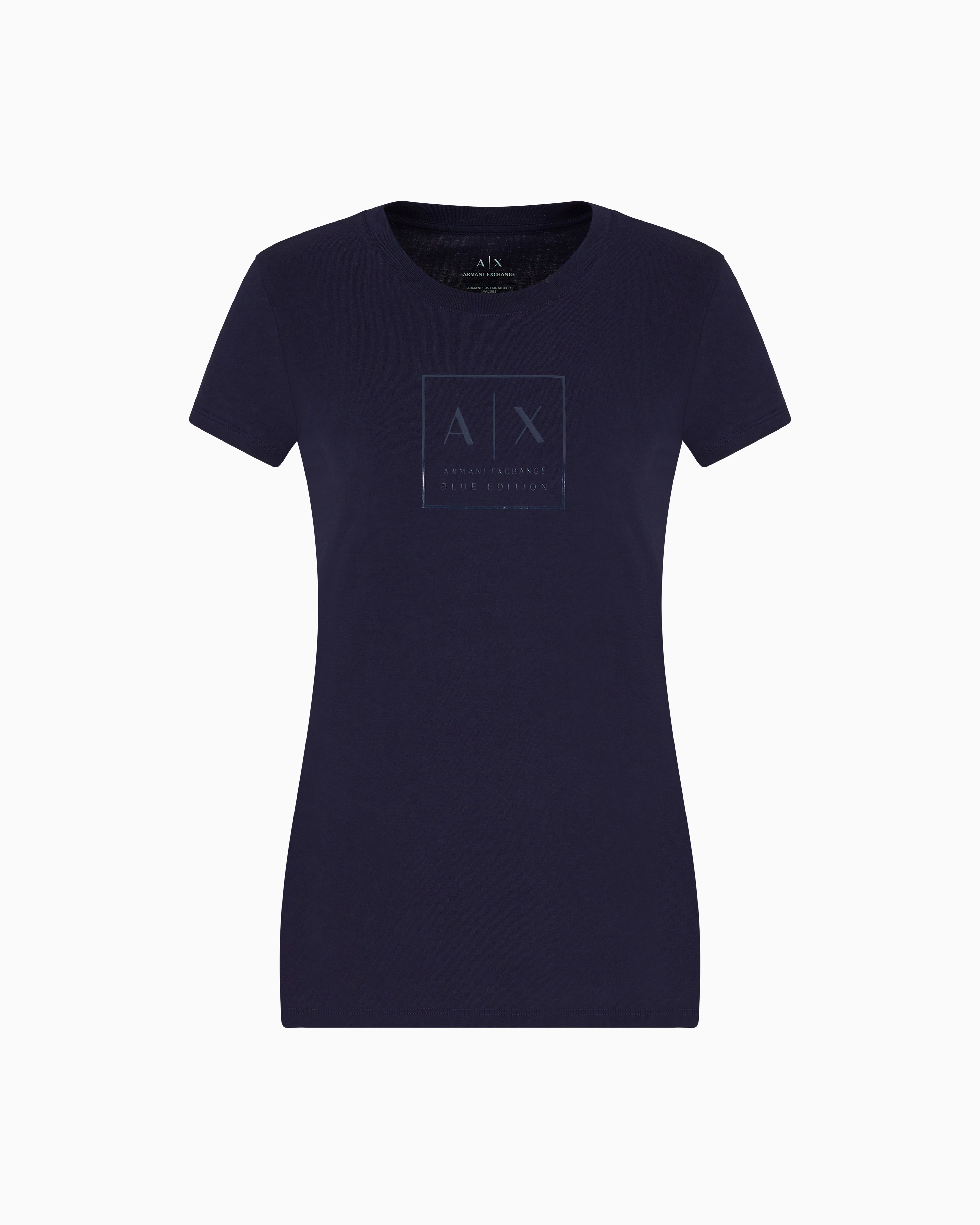 Armani Exchange Slim Fit T-shirts In Navy Blue