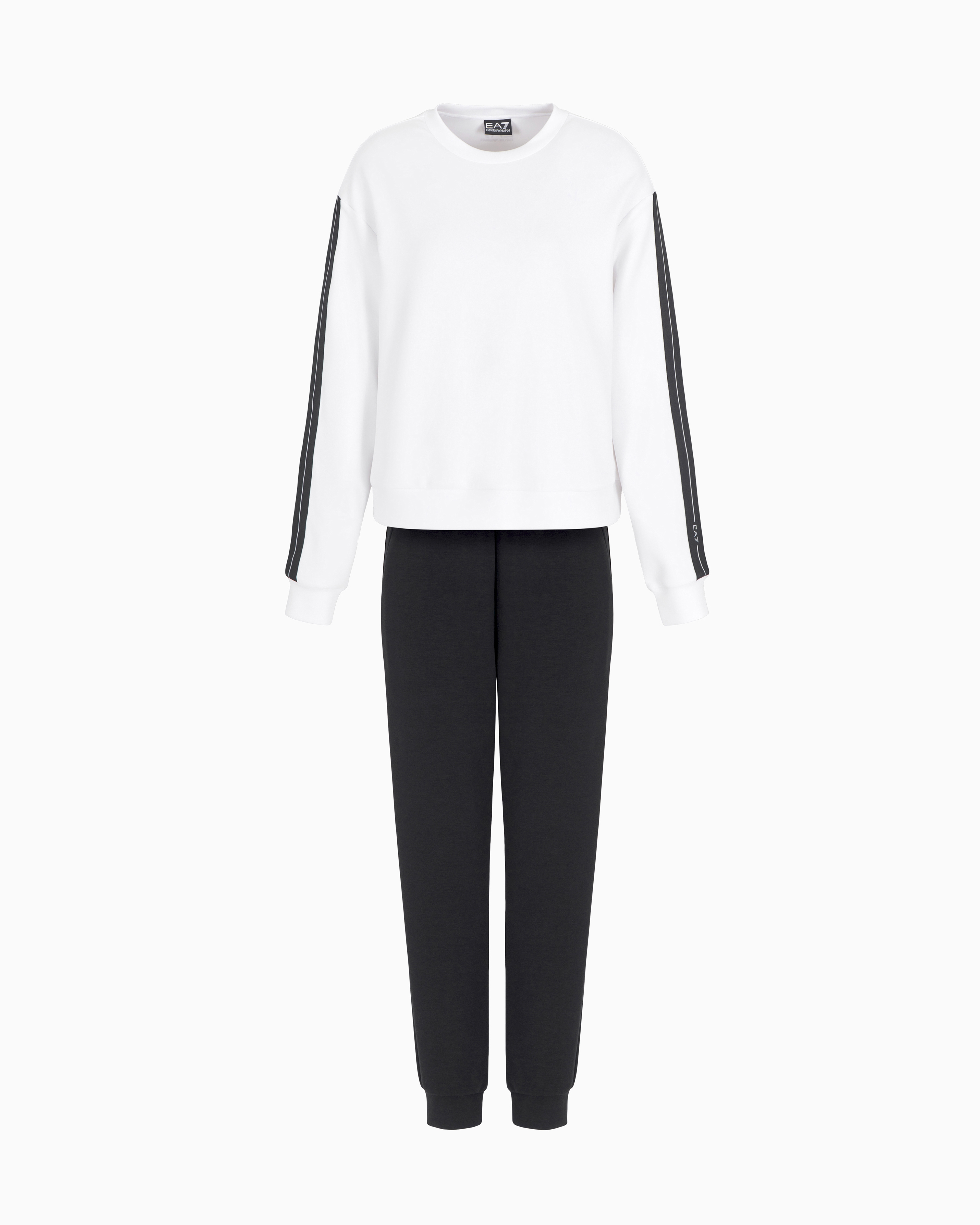 Ea7 Logo Series Stretch Modal Blend Tracksuit In Two-tone