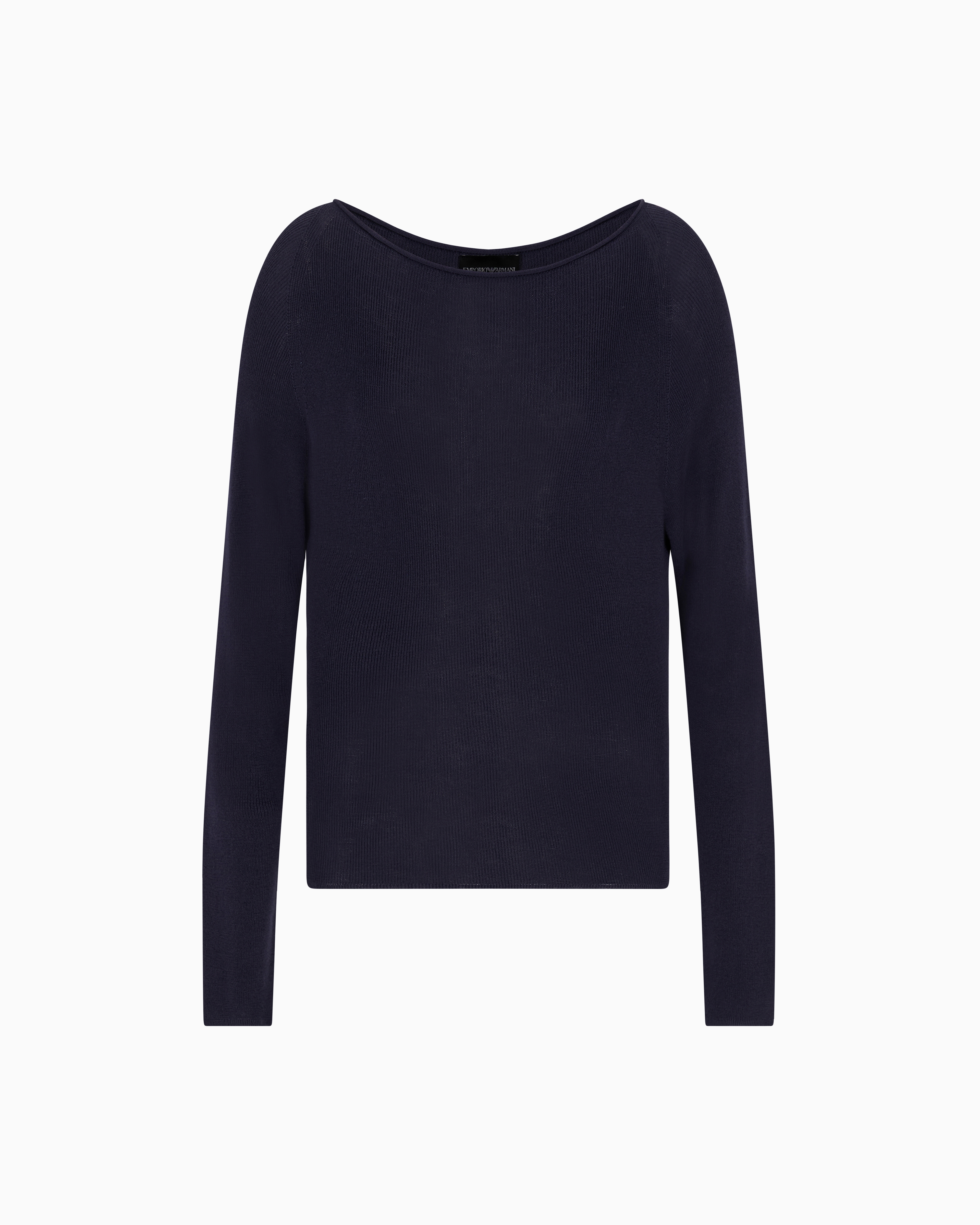 Emporio Armani Dawn To Dusk Ribbed Jumper In Grey