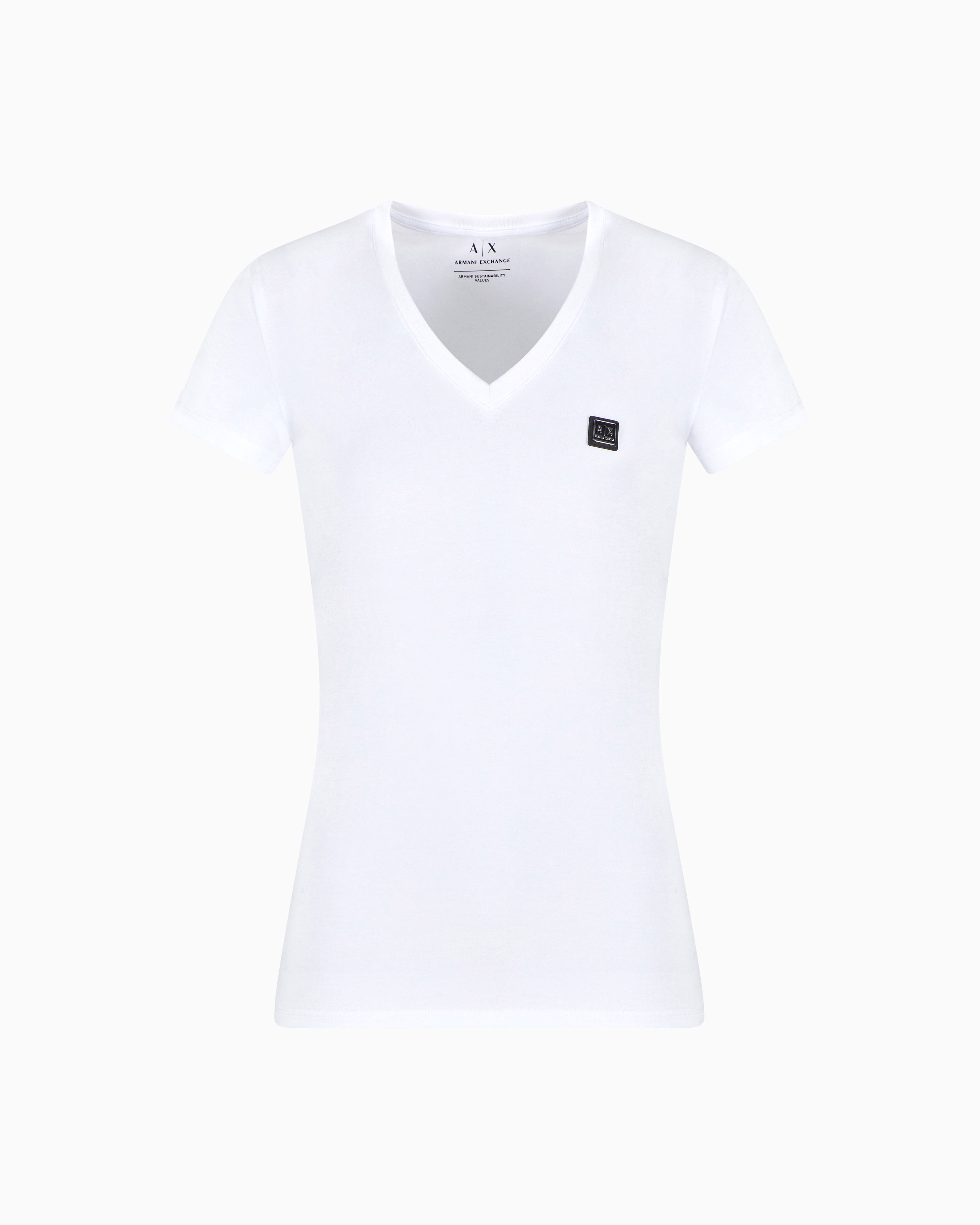 Armani Exchange Slim Fit T-shirts In White