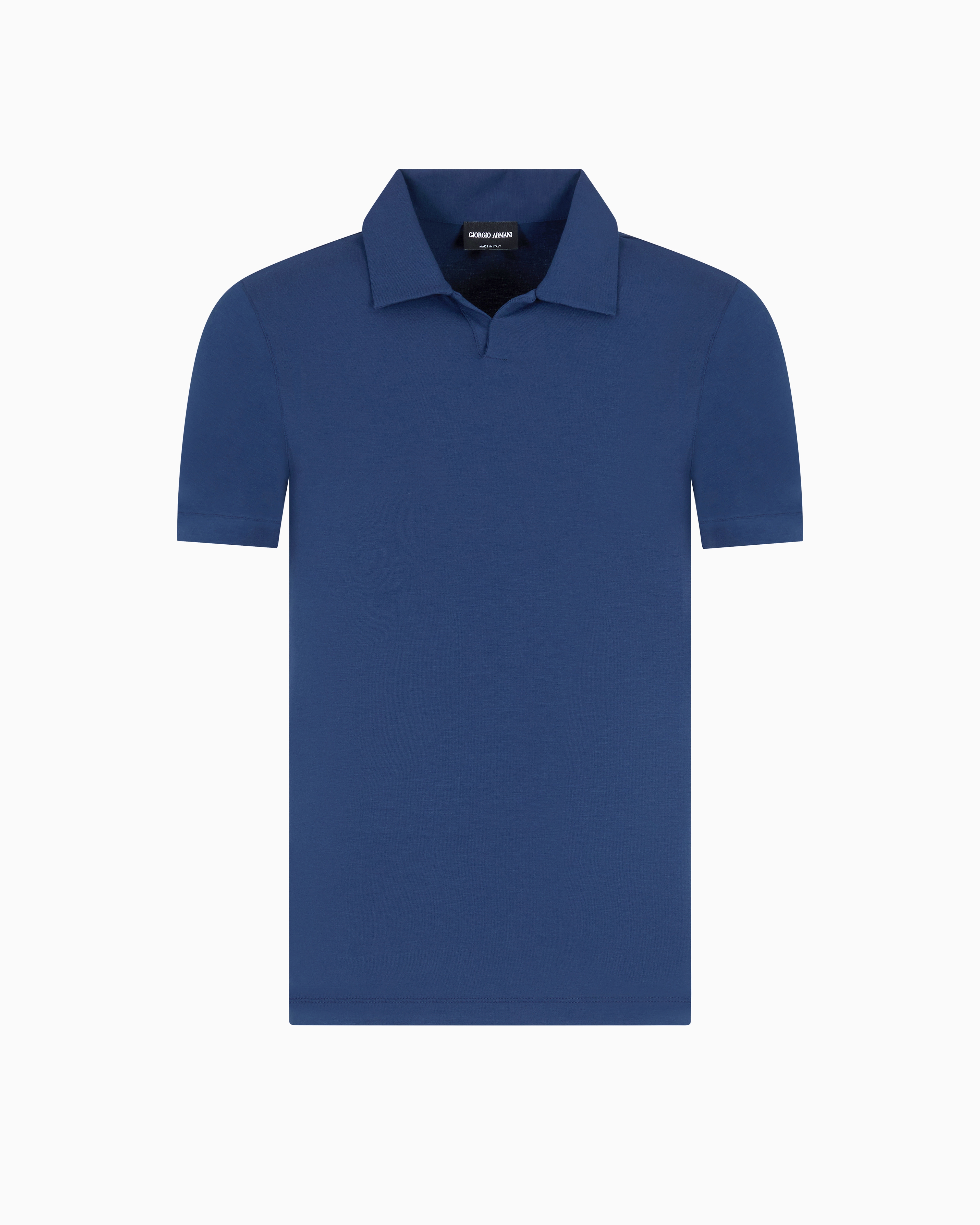 GIORGIO ARMANI STRETCH VISCOSE JERSEY SHORT-SLEEVED POLO SHIRT