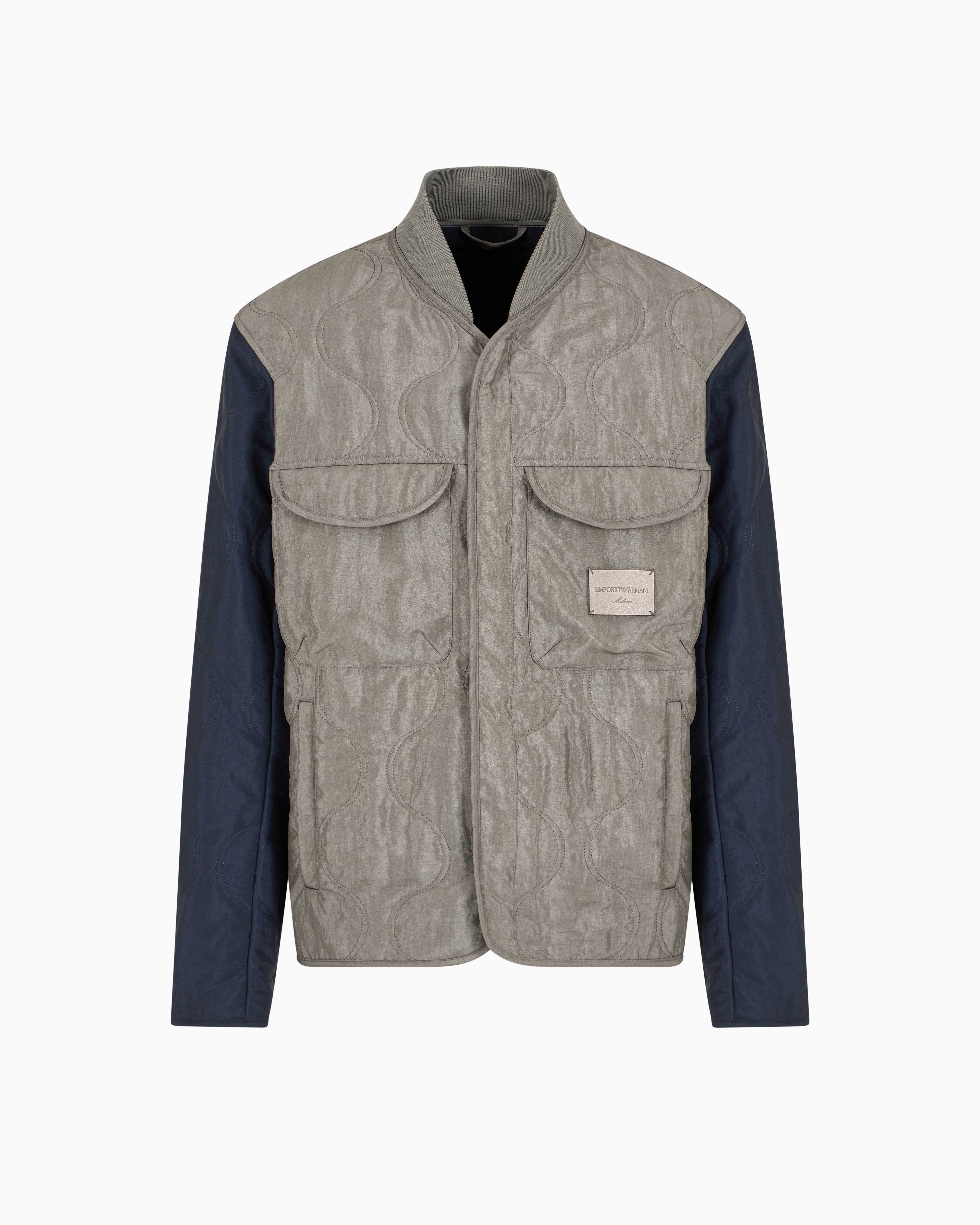 Emporio Armani Men's Blouson Jacket In Beige