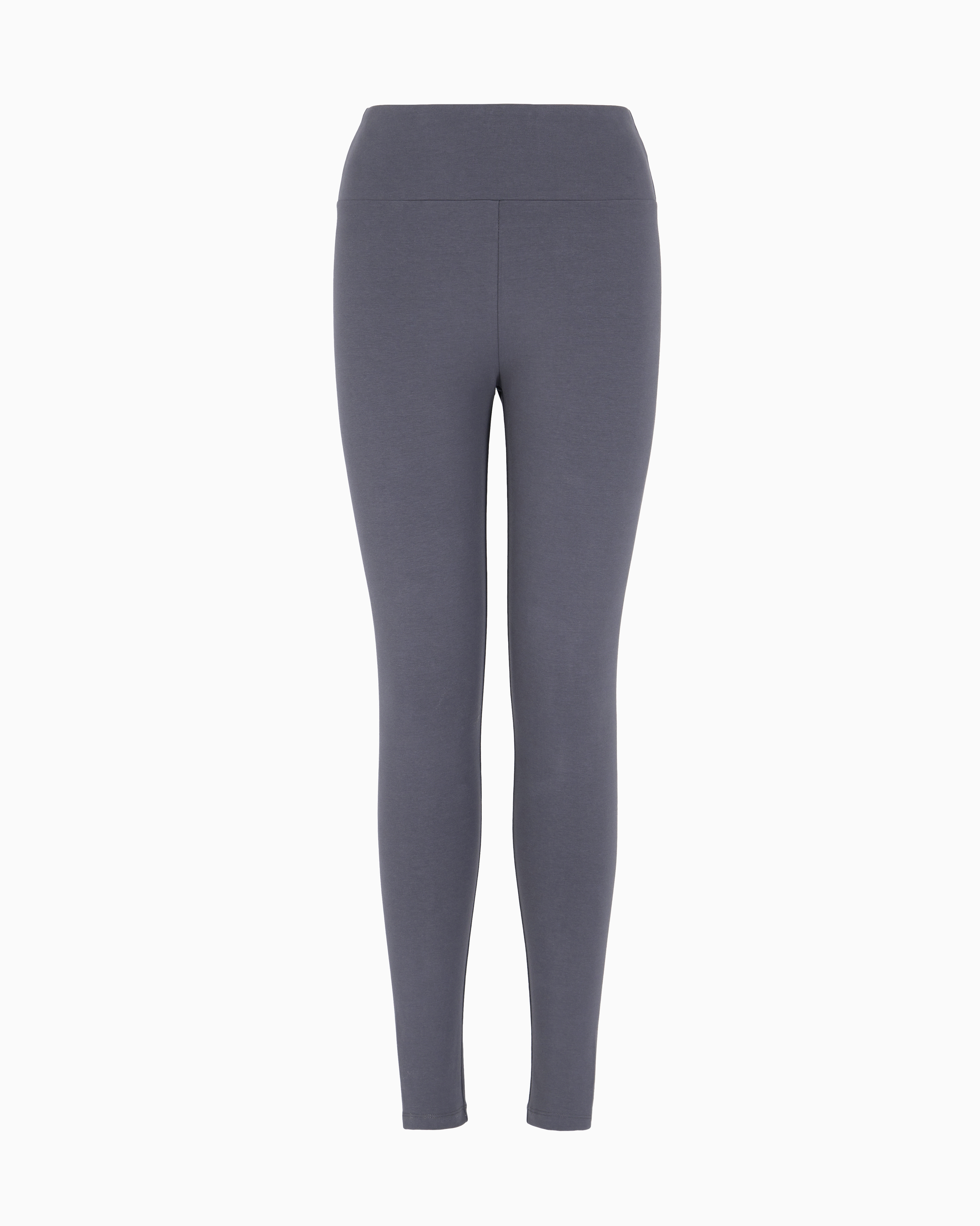 Ea7 Core Lady Stretch-cotton Leggings In Gray