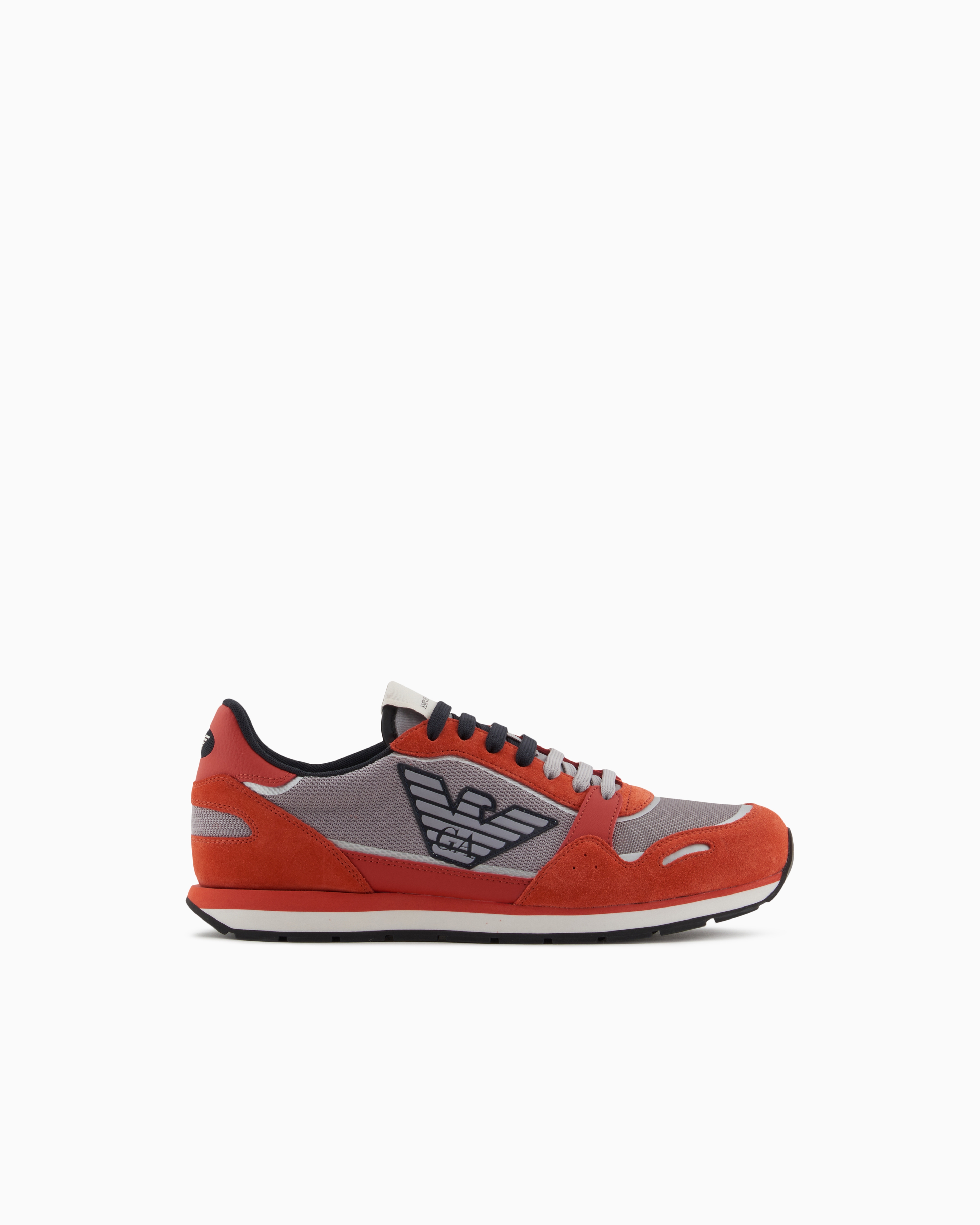 スニーカー Emporio Armani SUEDE AND MESH WITH OVERSIZED EAGLE Sneakers Emporio Armani Mesh Sneakers With Suede Details And Eagle