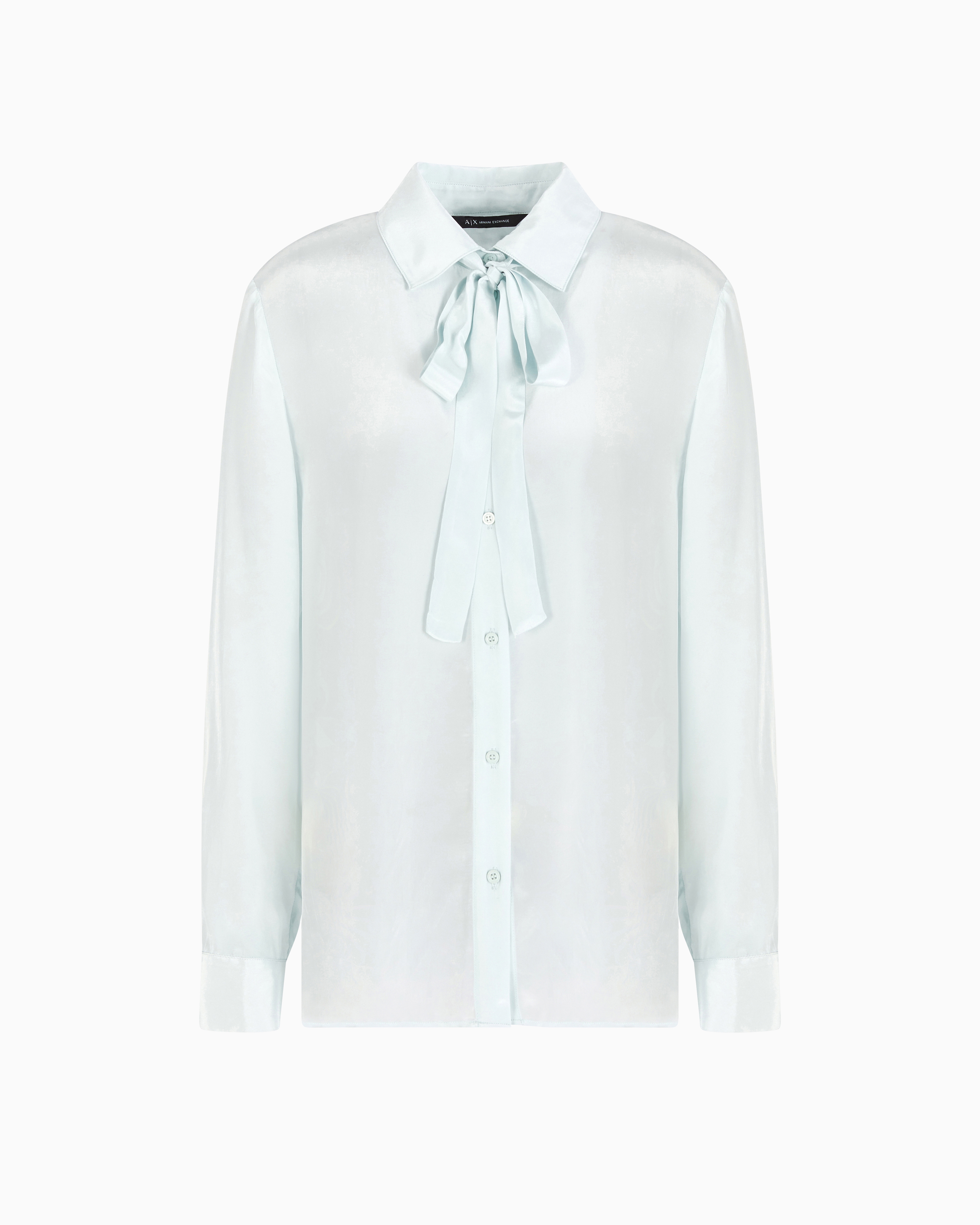 Armani Exchange Classic Shirts In Light Blue