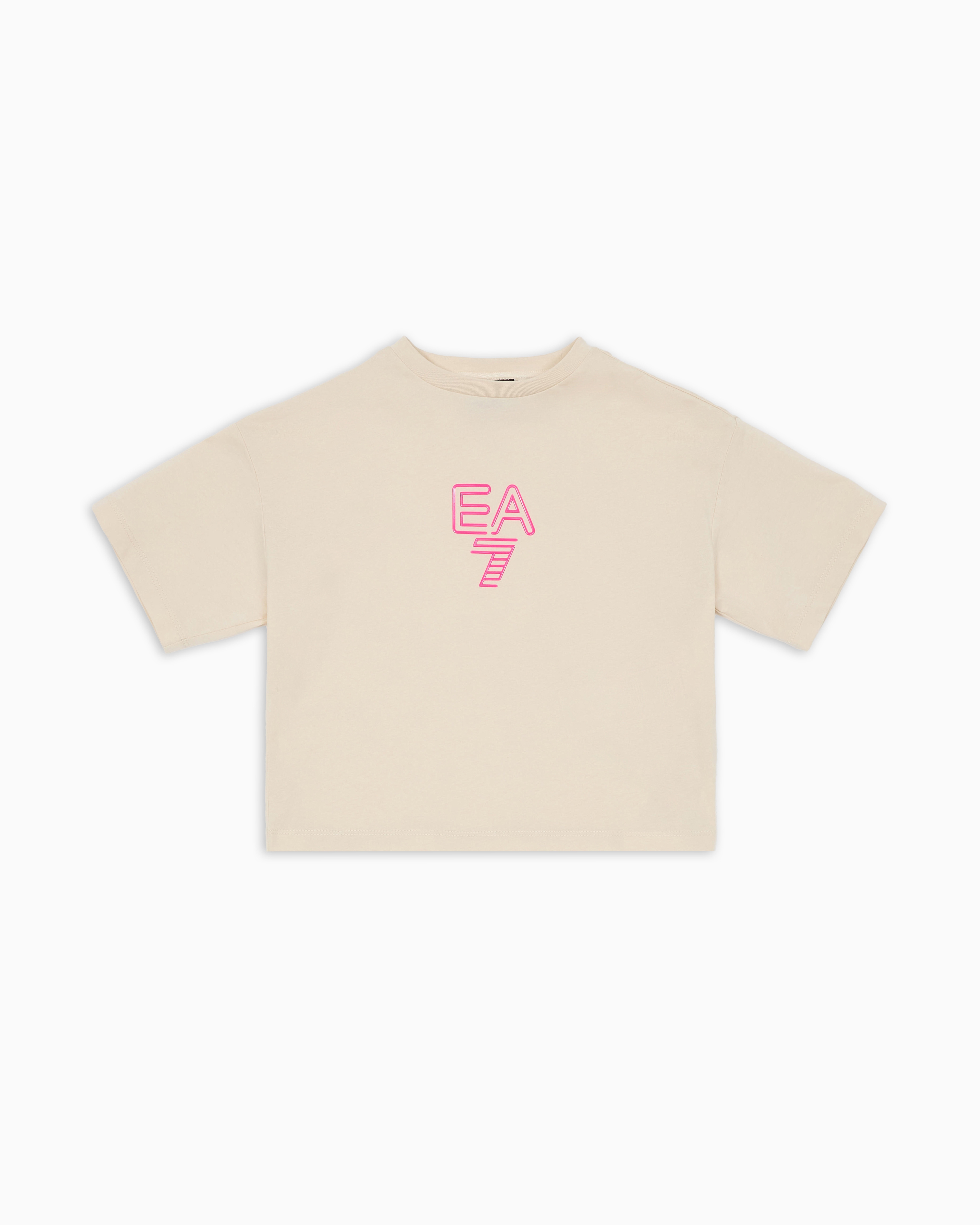 Visibility Girl cotton crew-neck T-shirt | EA7