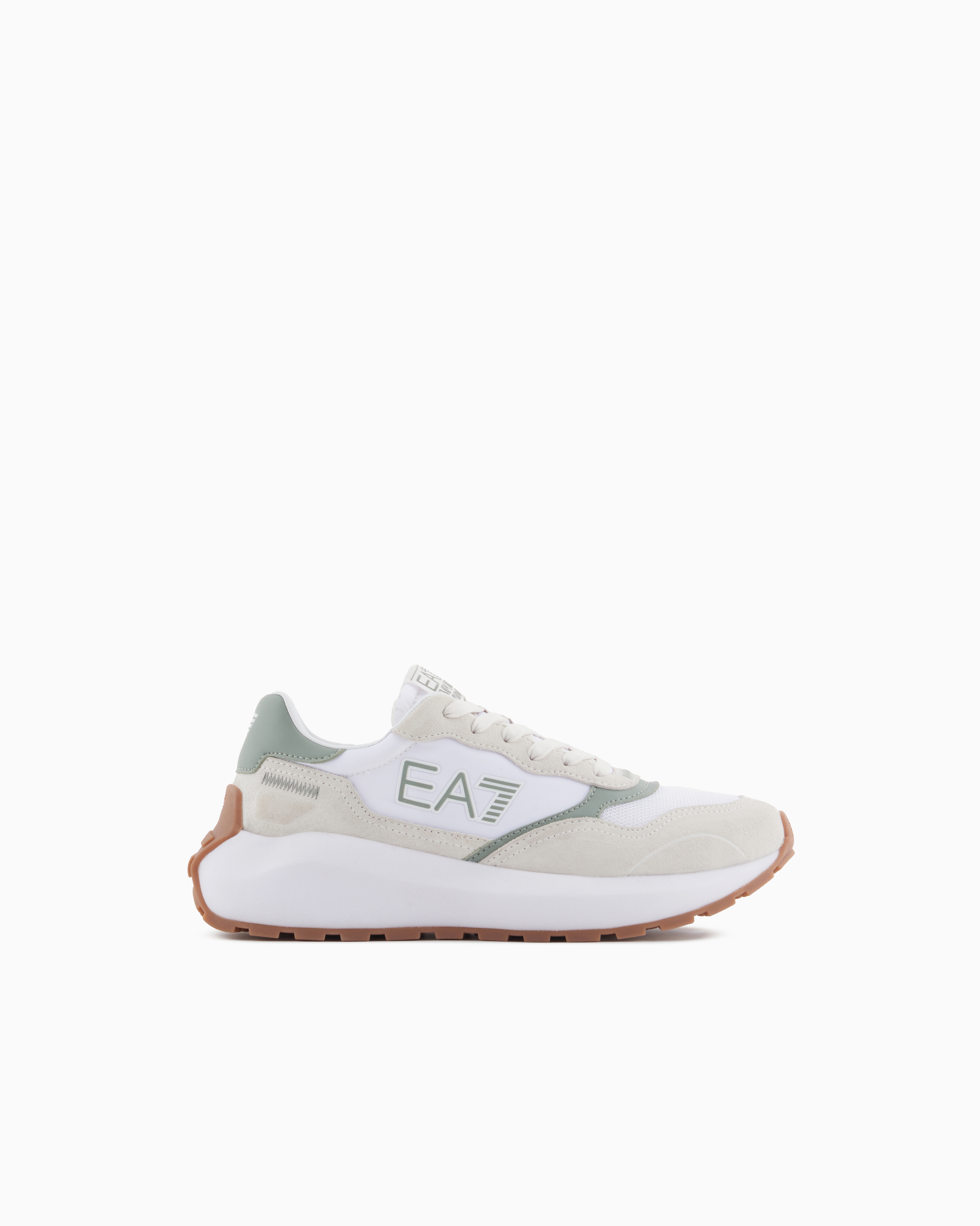 Ea7 Round-head Sneakers In White