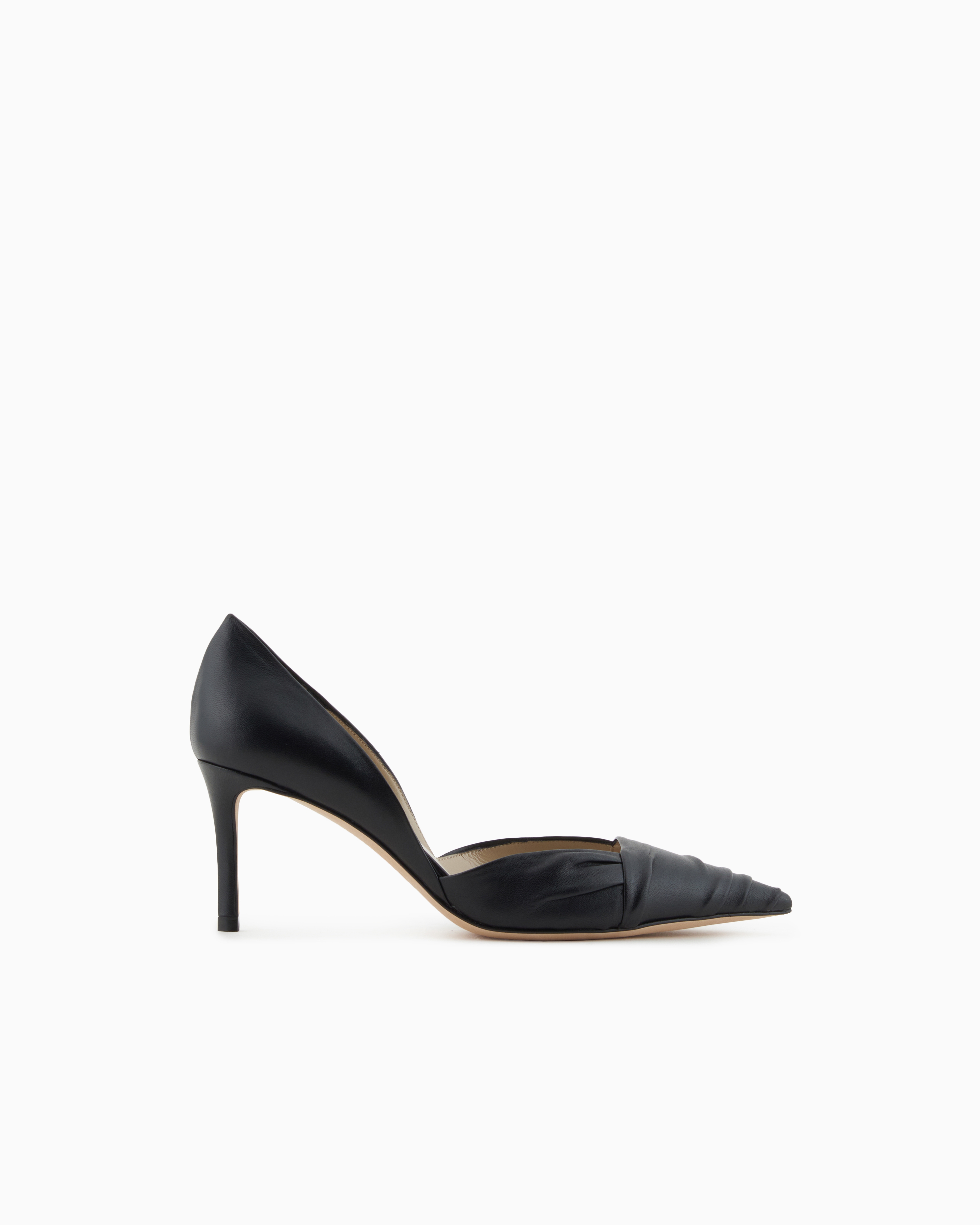 Giorgio Armani 105 Nappa Leather Pumps In Black