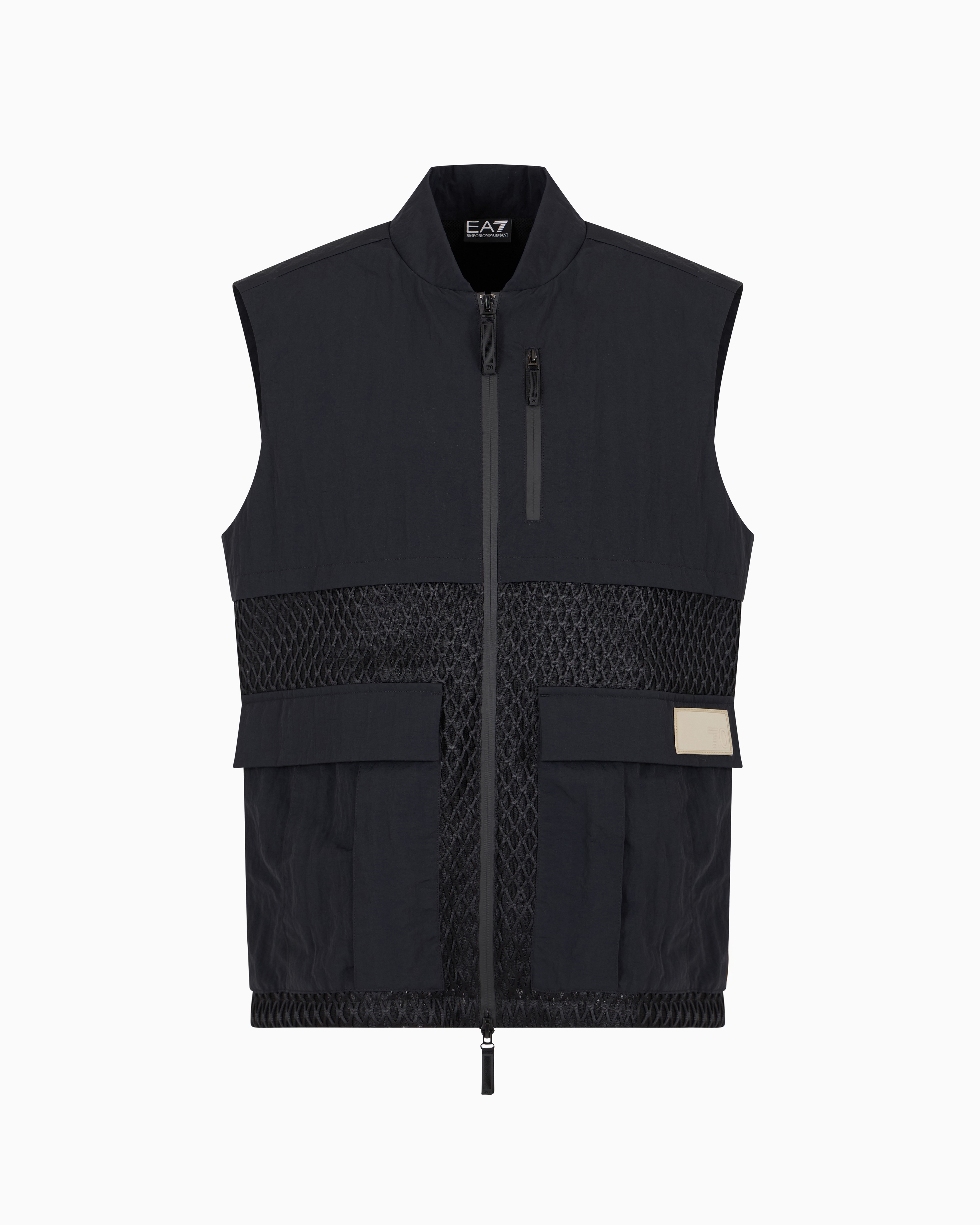 Ea7 Down Gilets In Black