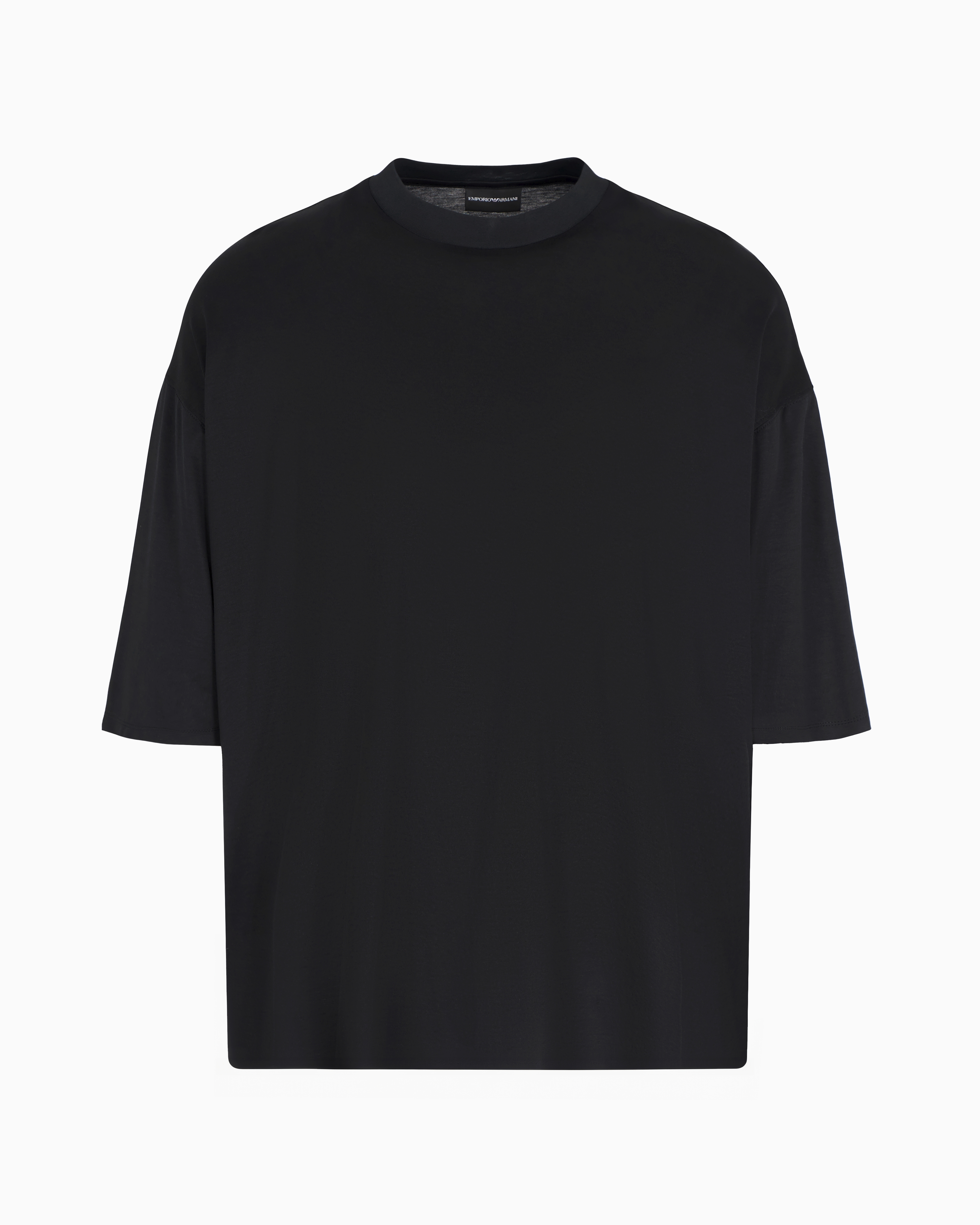 EMPORIO ARMANI ASV LYOCELL-BLEND JERSEY OVERSIZED T-SHIRT WITH MICRO TAG