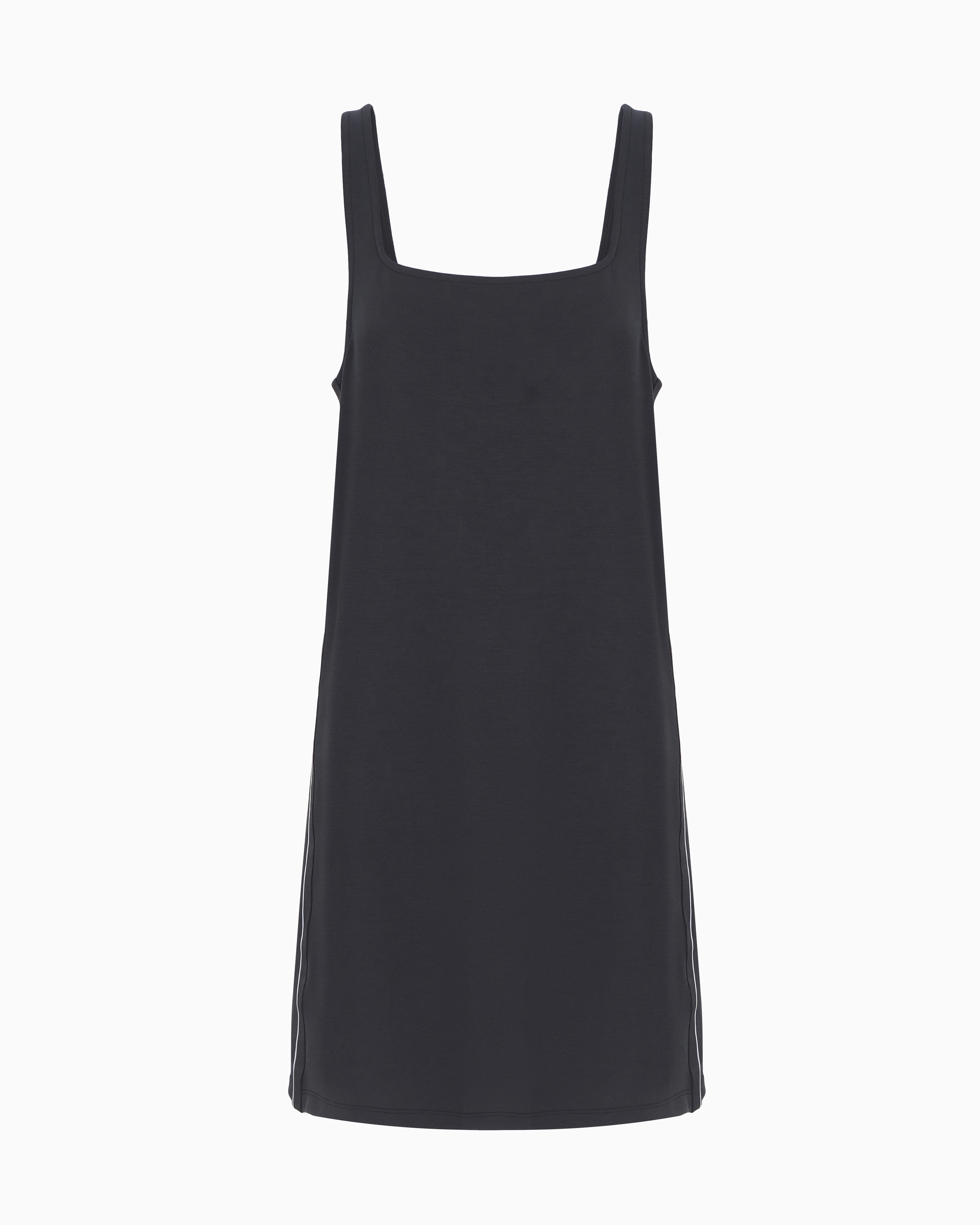 Ea7 Logo Series Stretch-modal-blend Interlock Dress In Black