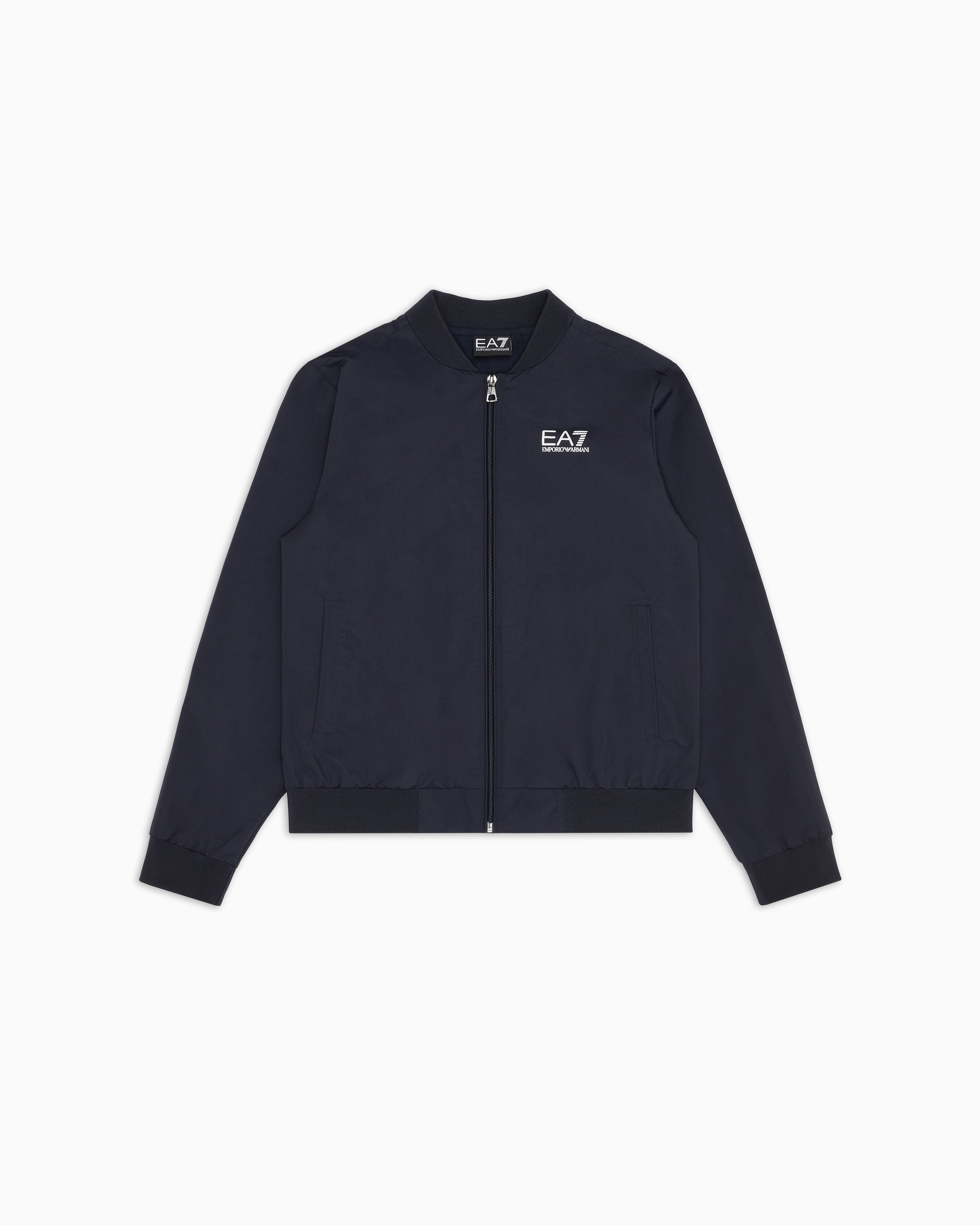 Ea7 Core Identity Boy Nylon Jacket In Navy Blue