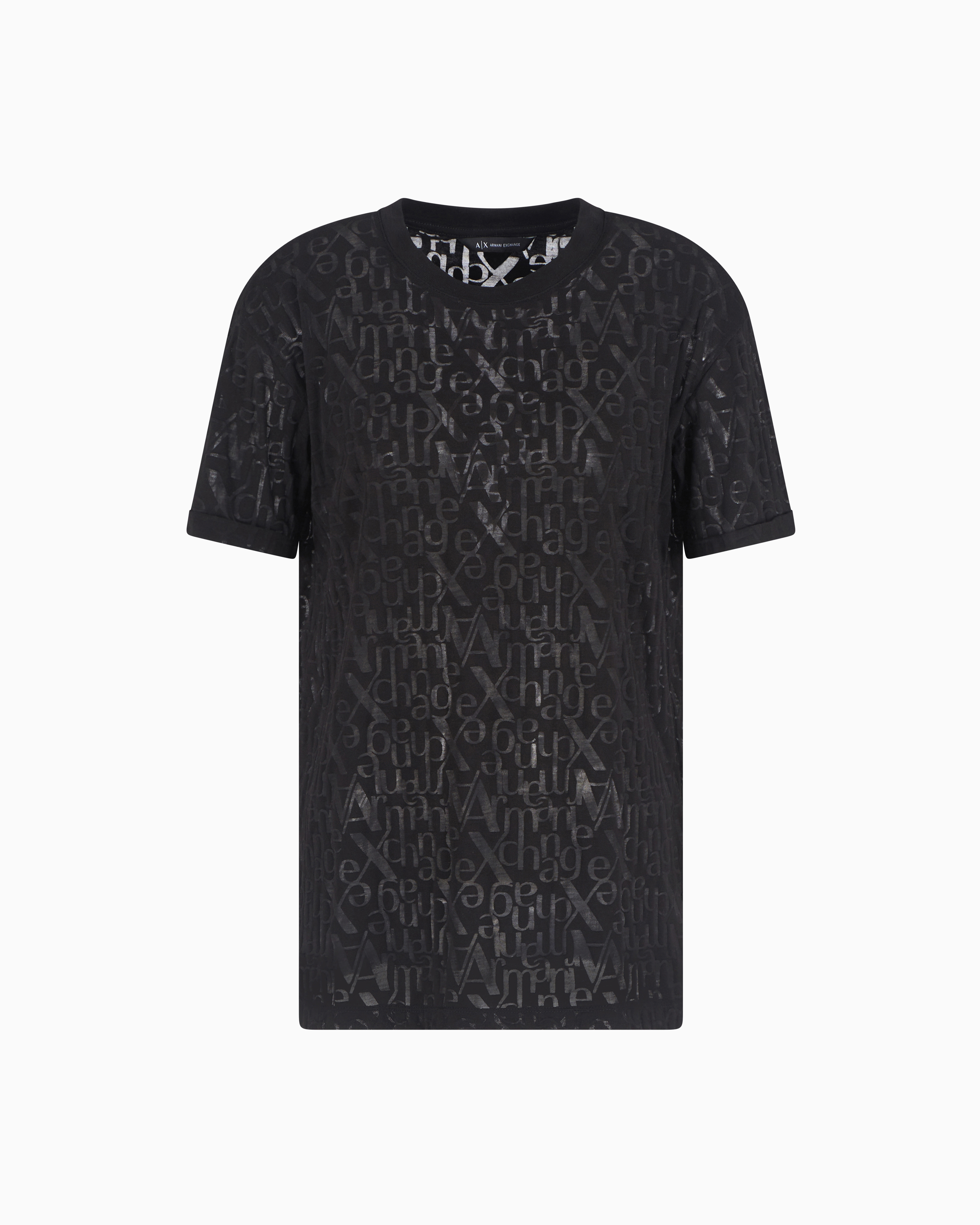 Armani Exchange Relaxed Fit T-shirts In Black