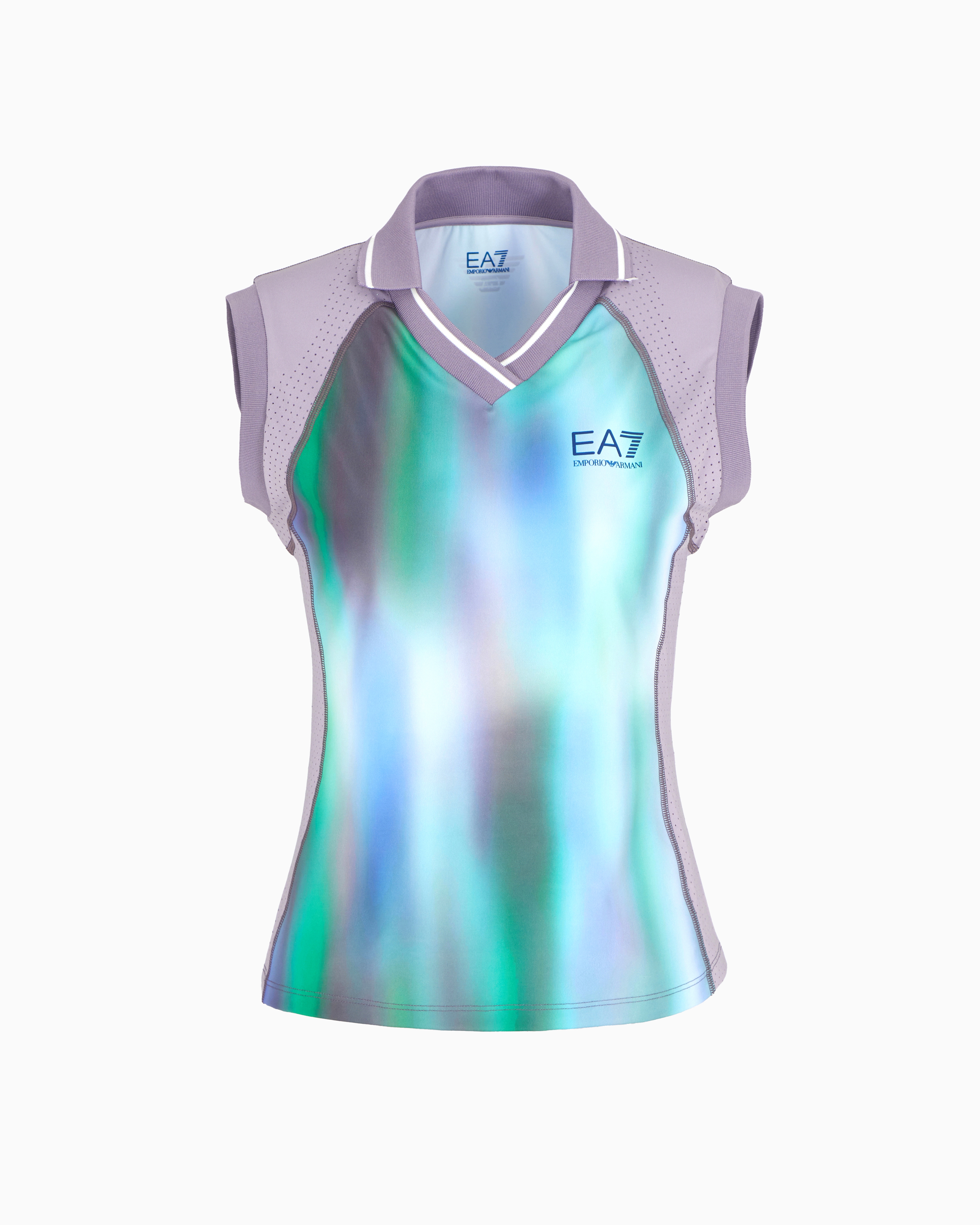 Ea7 Tennis Pro Top In Ventus7 Technical Fabric In Purple