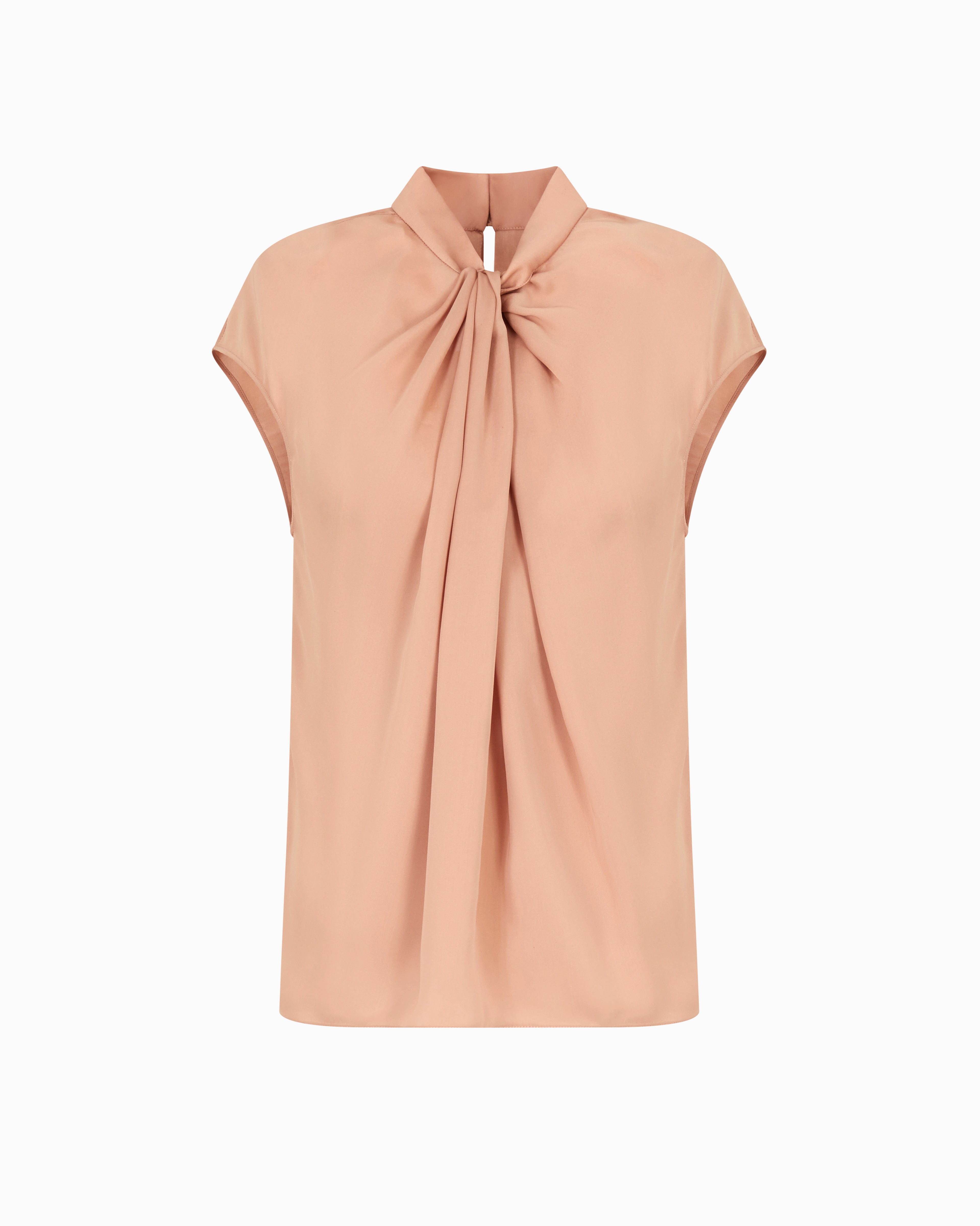 Giorgio Armani Blouse In Washed Silk Double Georgette In Pink