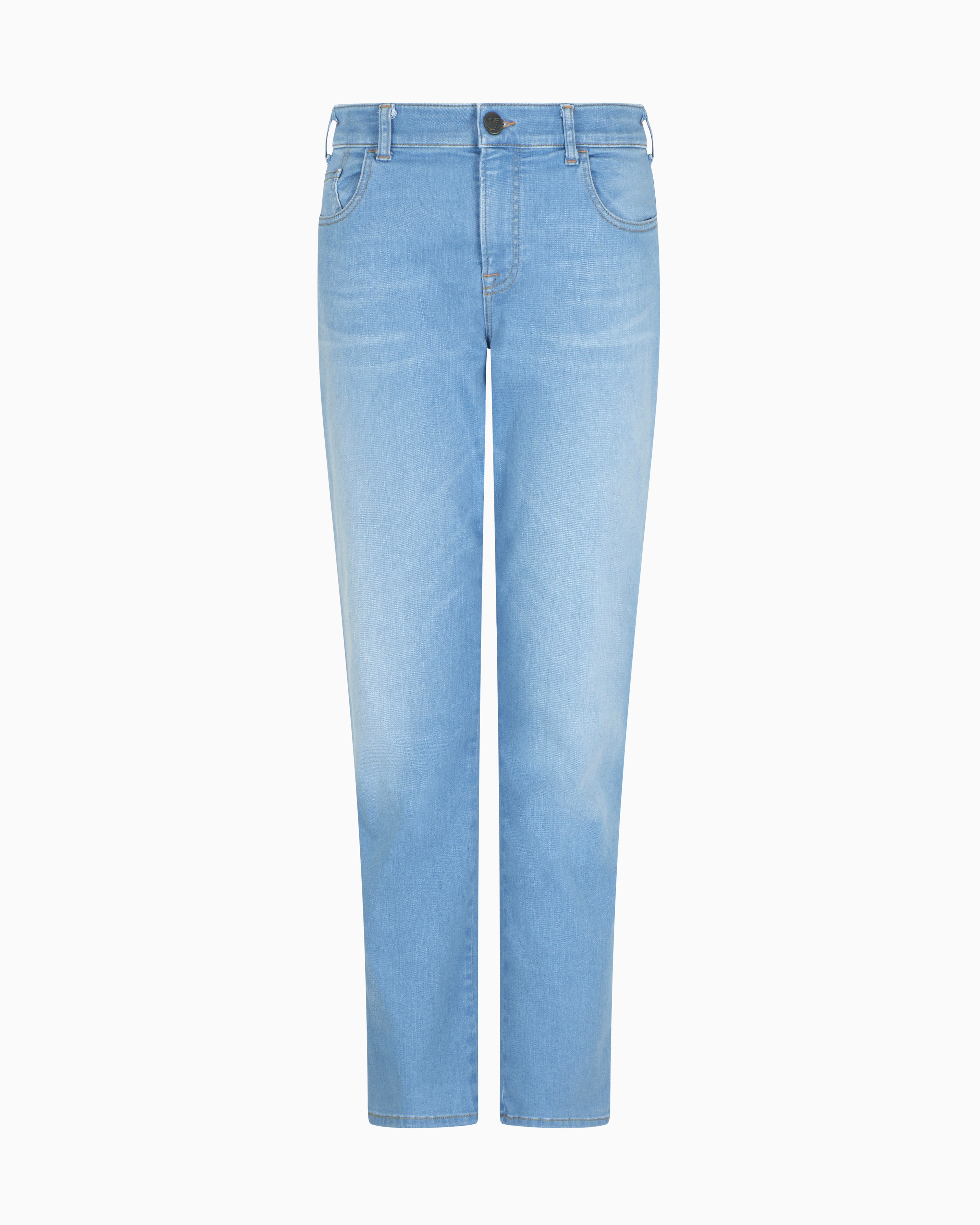 Emporio Armani J36 Mid-rise, Straight-leg, Stretch-denim Jeans In Blue