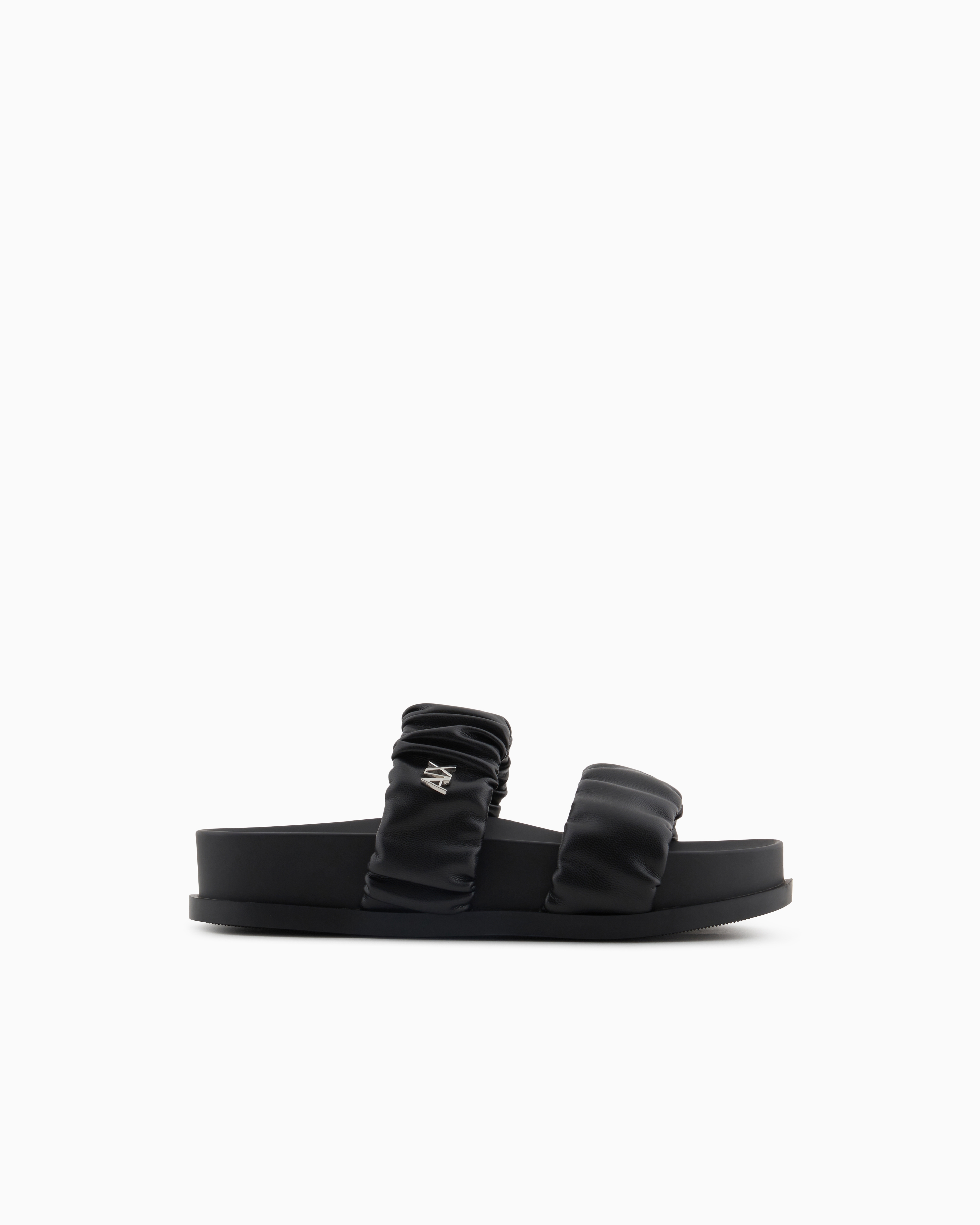 Armani Exchange Sandals In Black