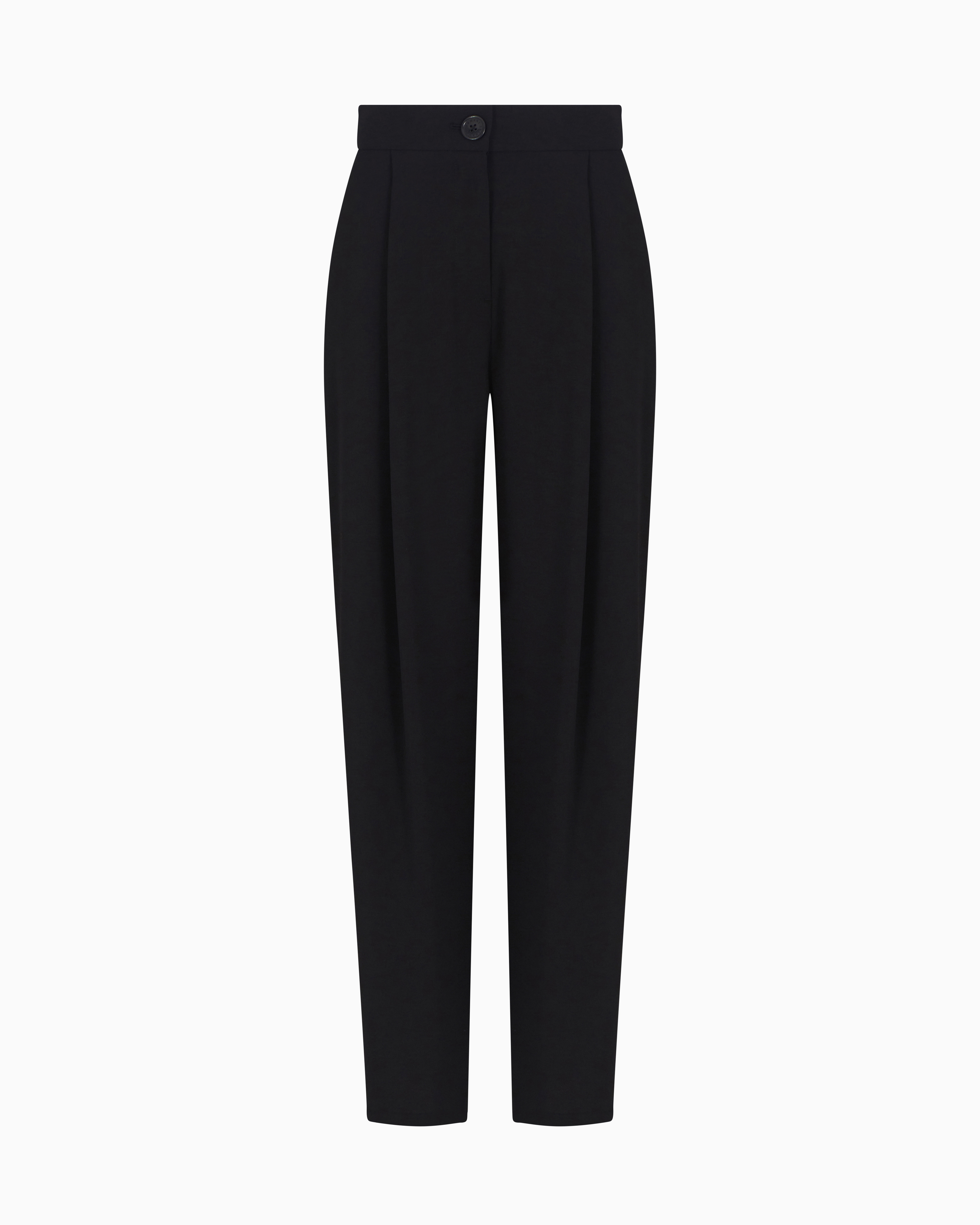 Armani Exchange Soft Trousers With Pleats In Black